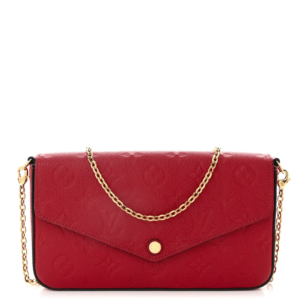 Empreinte Pochette Felicie Chain Wallet Scarlet