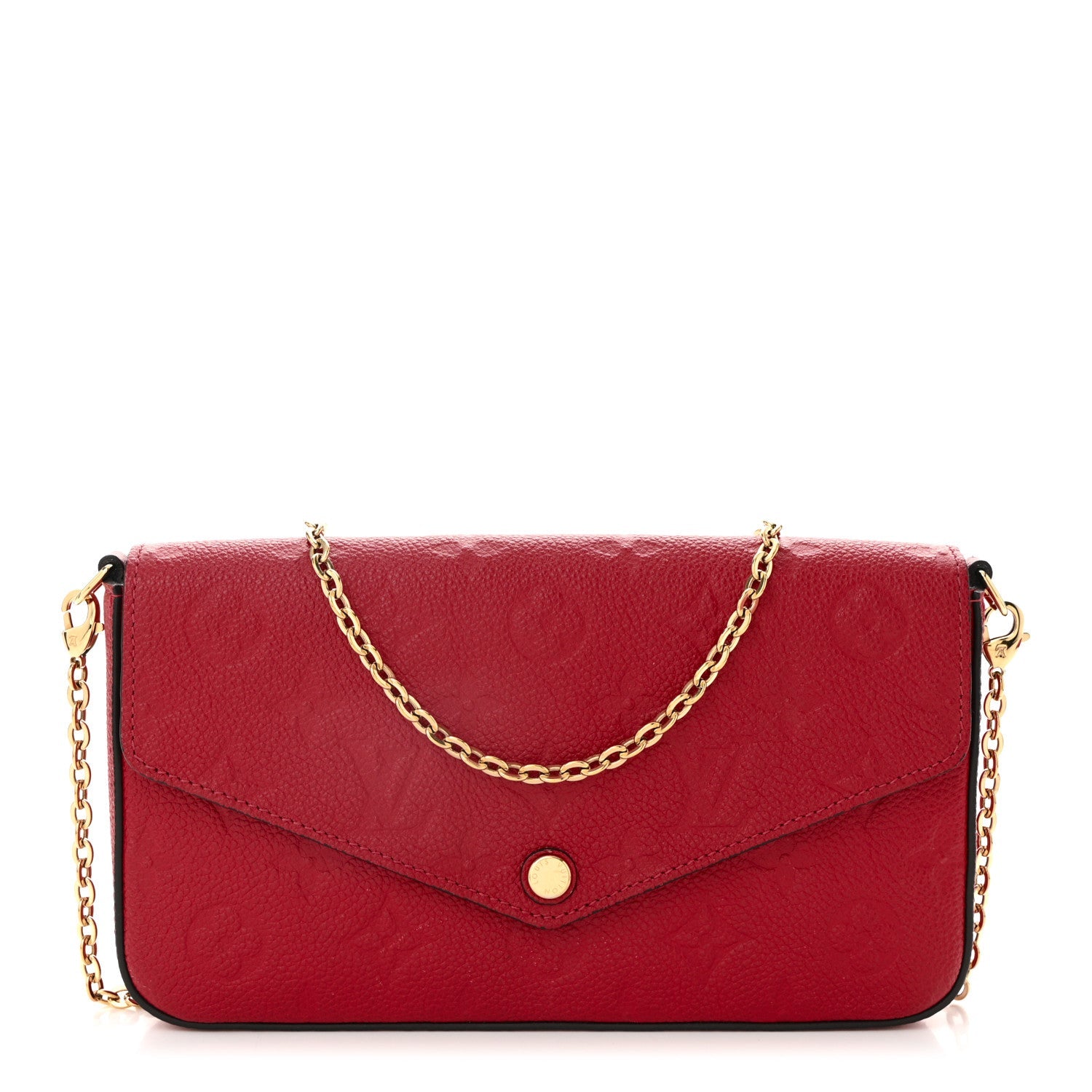 Empreinte Pochette Felicie Chain Wallet Scarlet