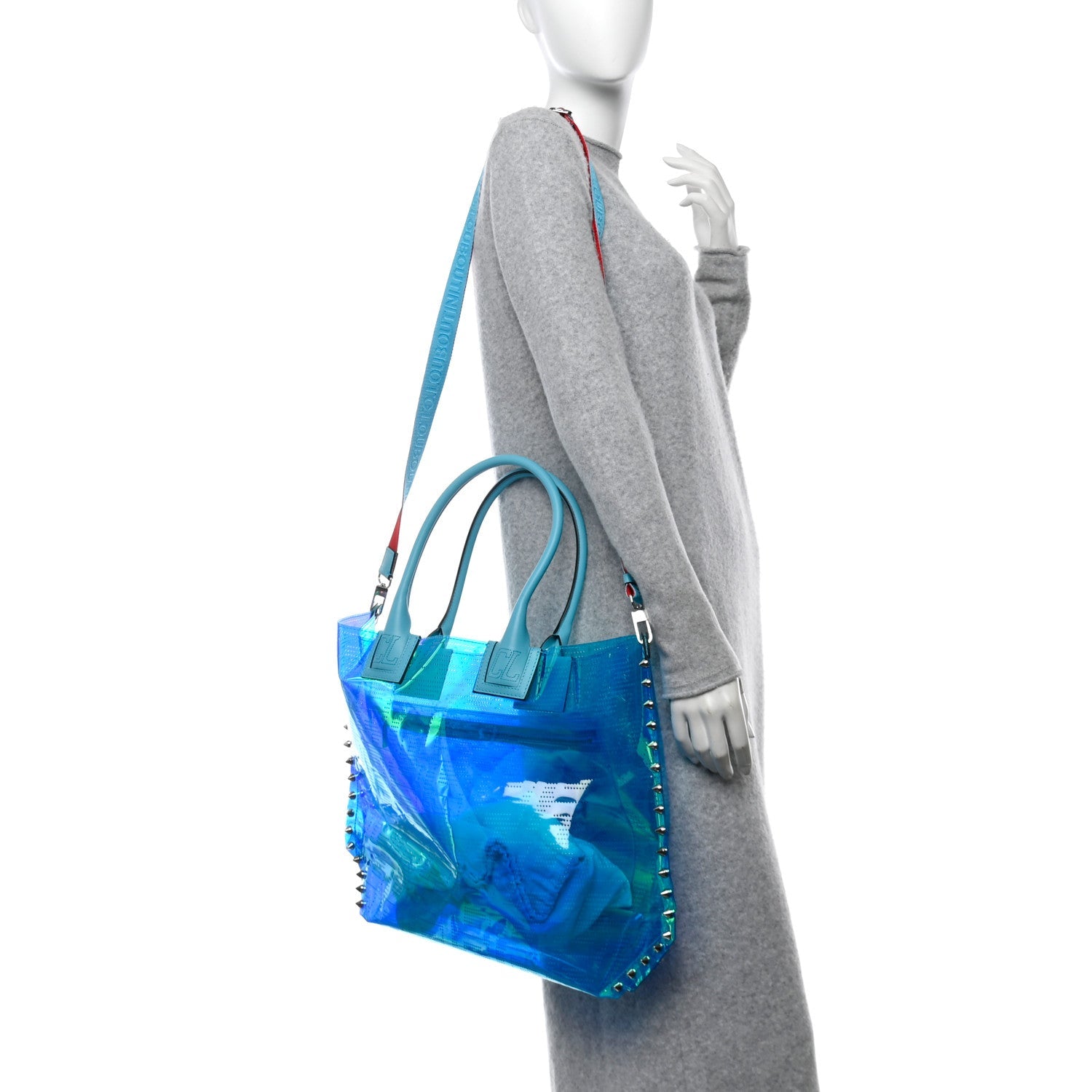 Techno Perforated TPU Calfskin Cabalou Flash Blue