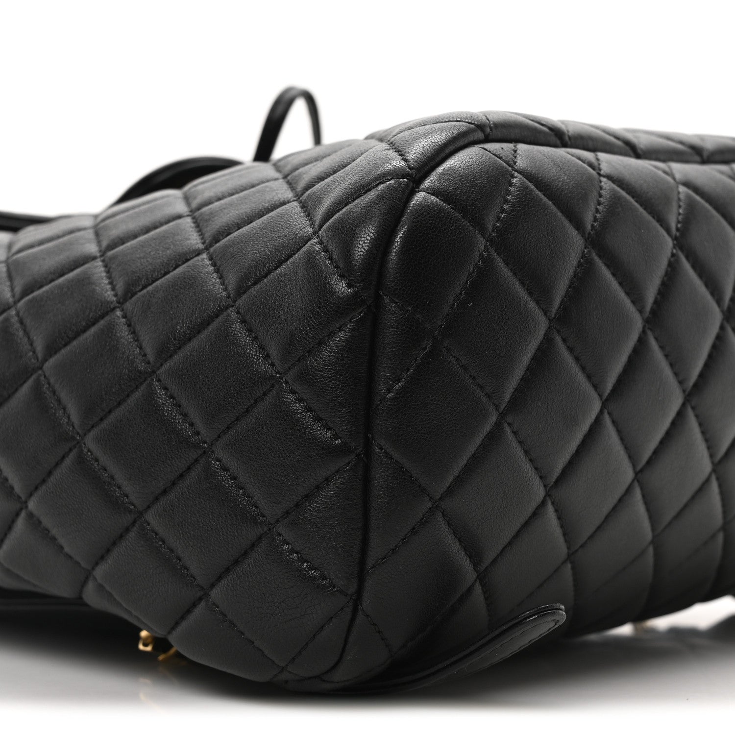 Lambskin Quilted Large Urban Spirit Backpack Black