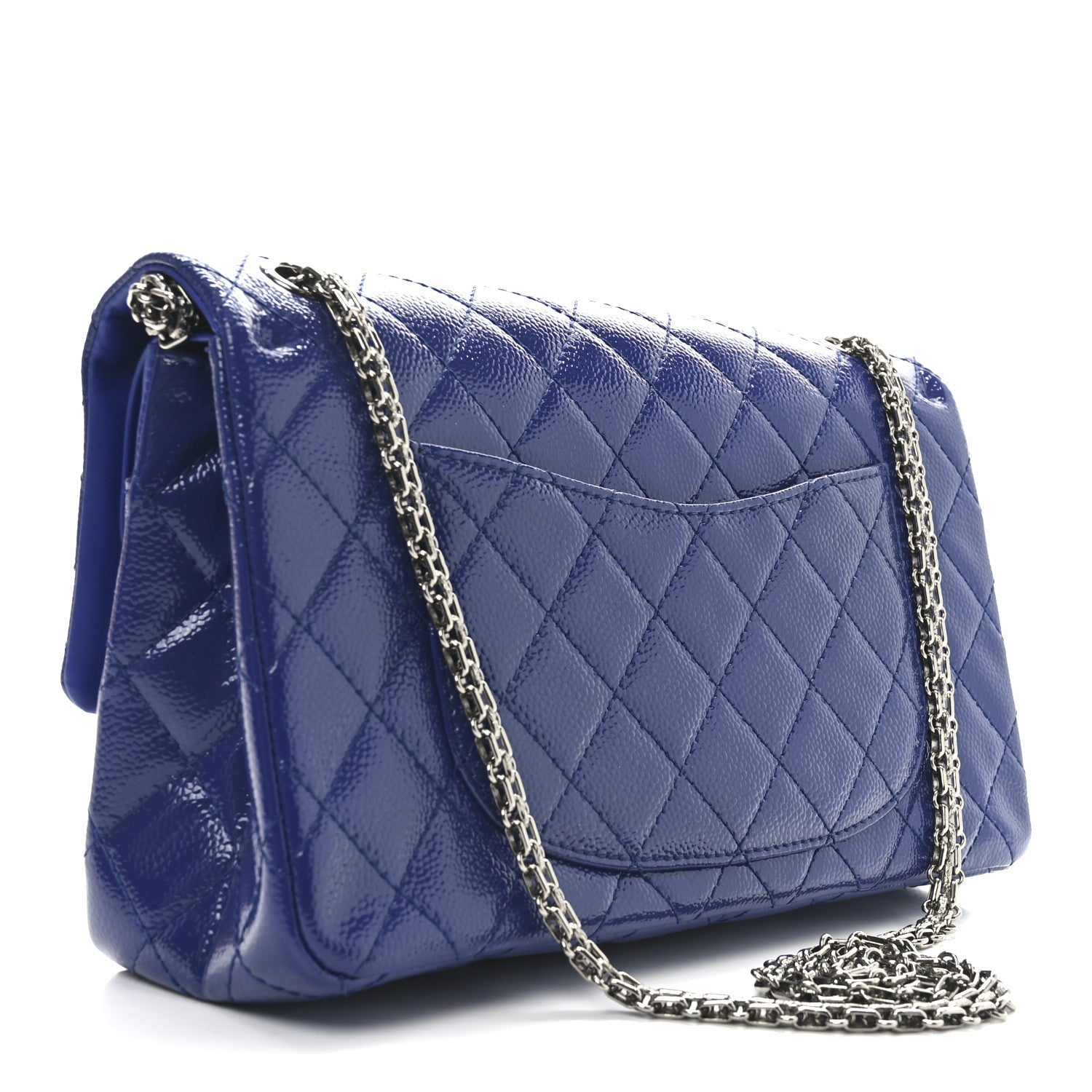 Patent Caviar Quilted 2.55 Reissue 226 Flap Navy Blue
