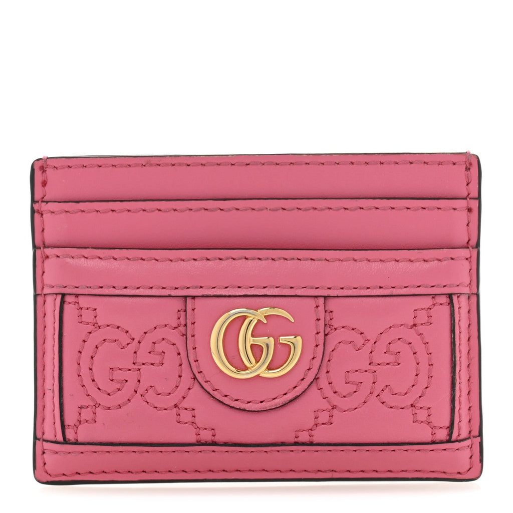 Calfskin GG Matelasse  Holder Pink