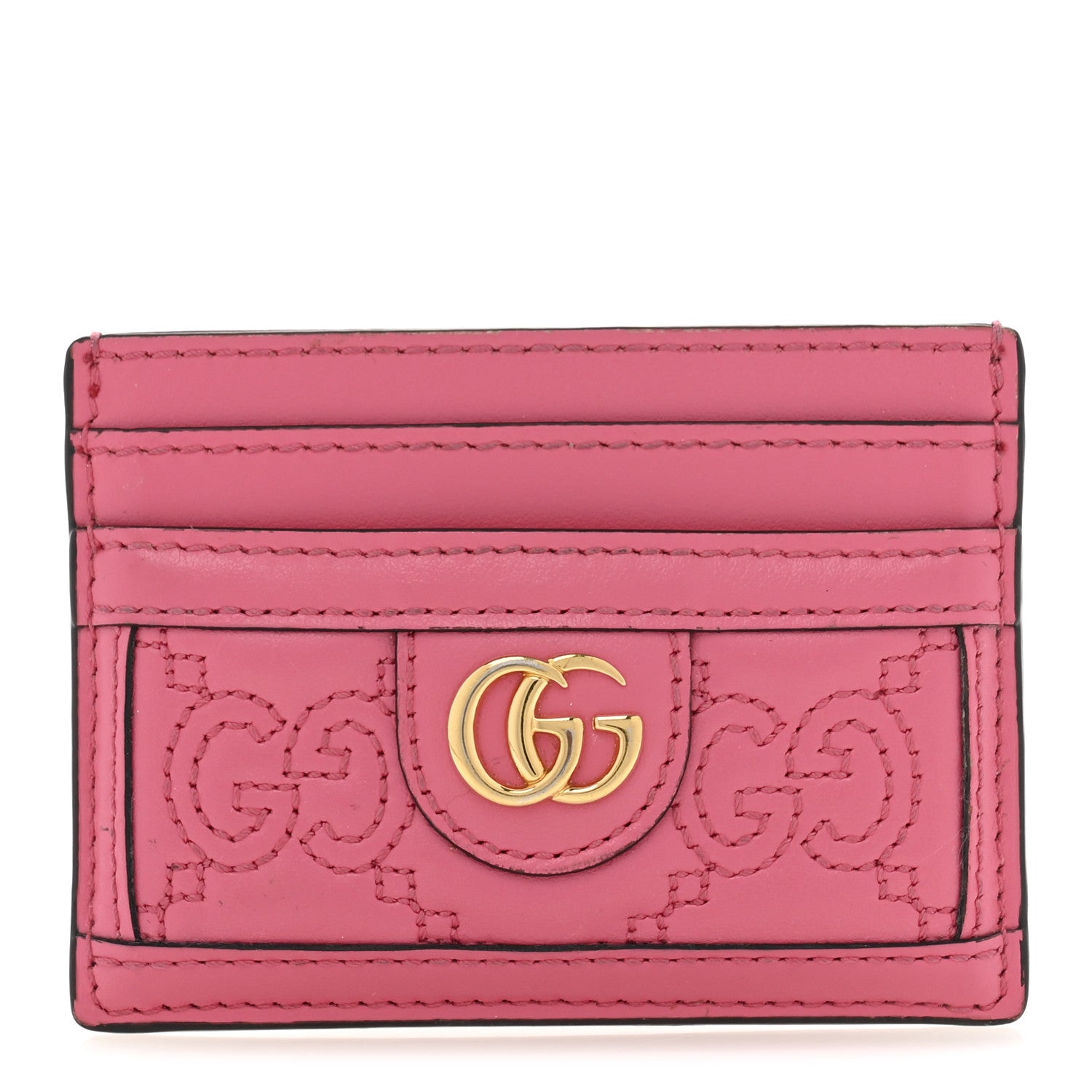 Calfskin GG Matelasse  Holder Pink