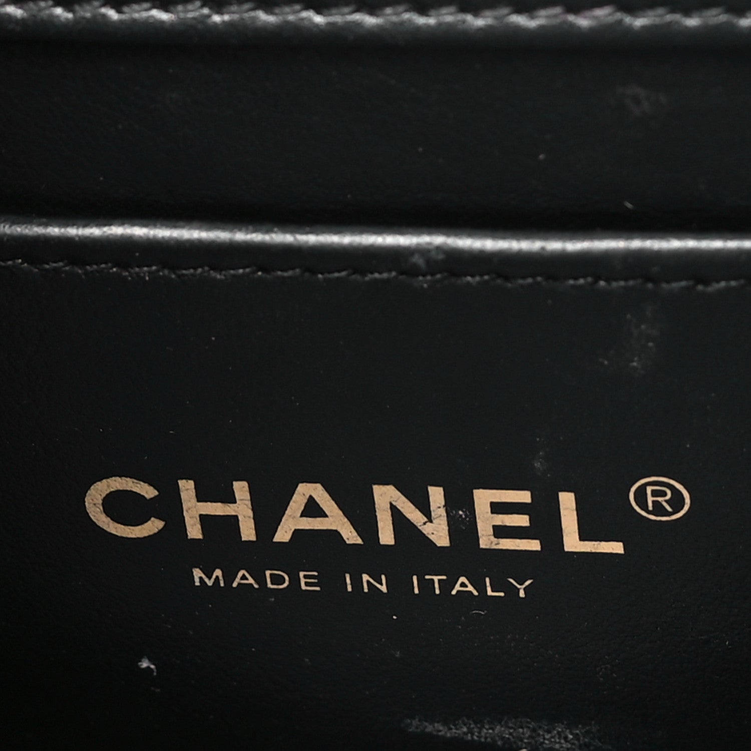 Lambskin Quilted Small Logo Top Handle Flap Black