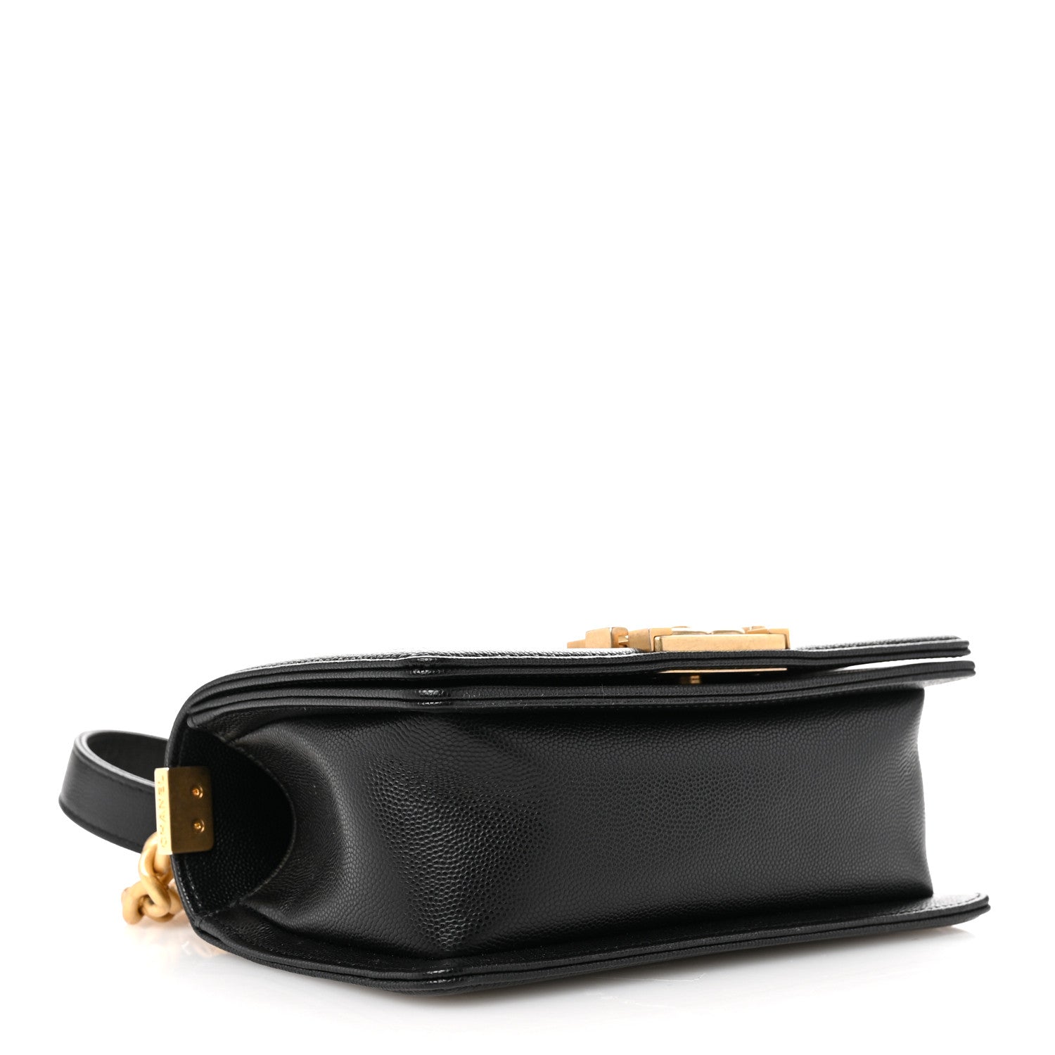 Caviar Quilted Small Boy Flap Black