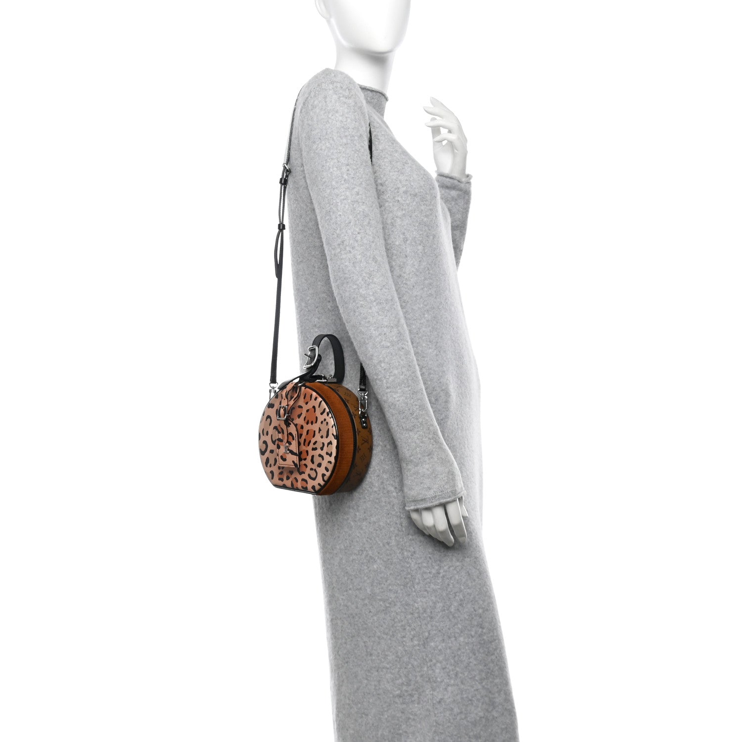 Reverse Monogram Leopard Petite Boite Chapeau