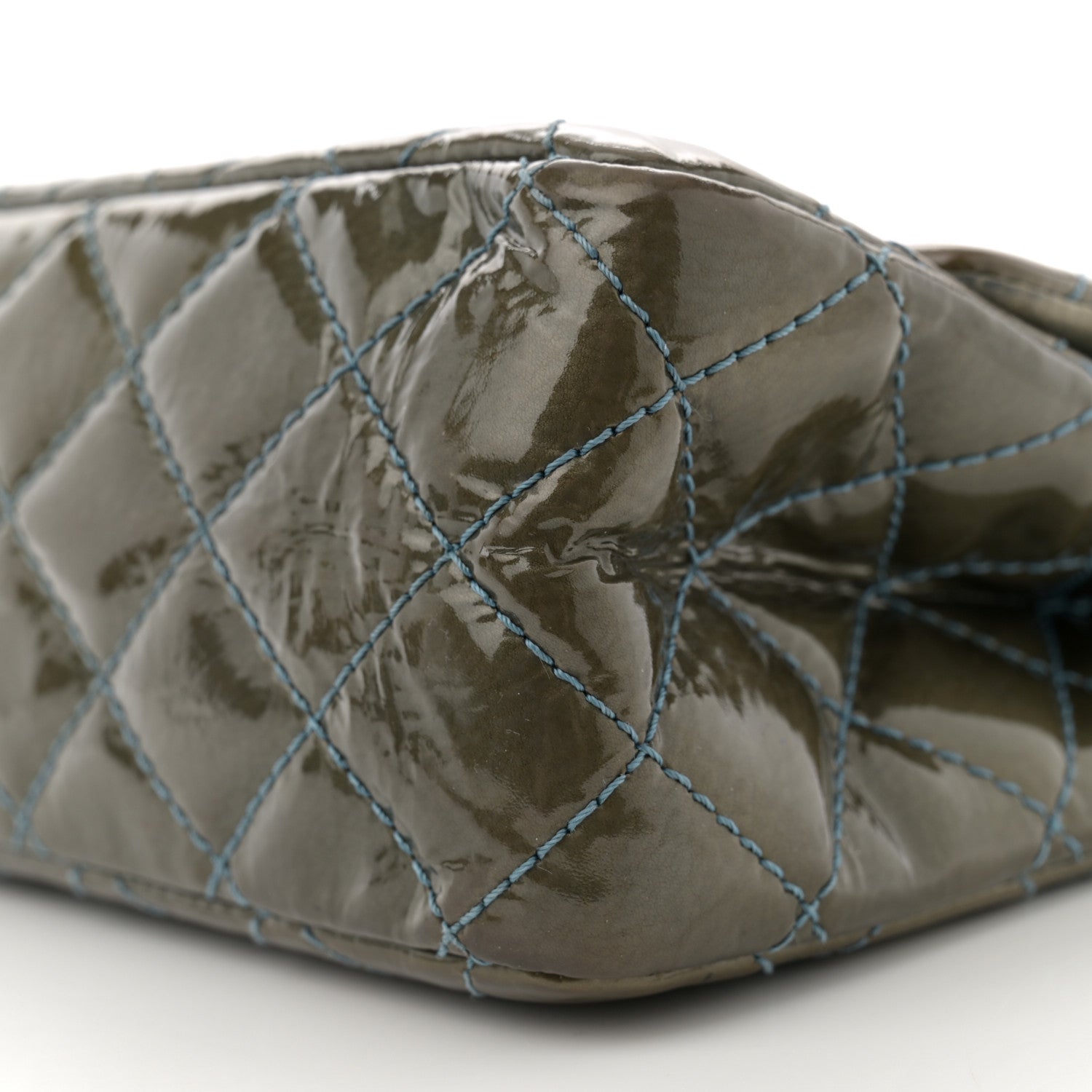 Patent Quilted 2.55 Reissue 226 Flap Green