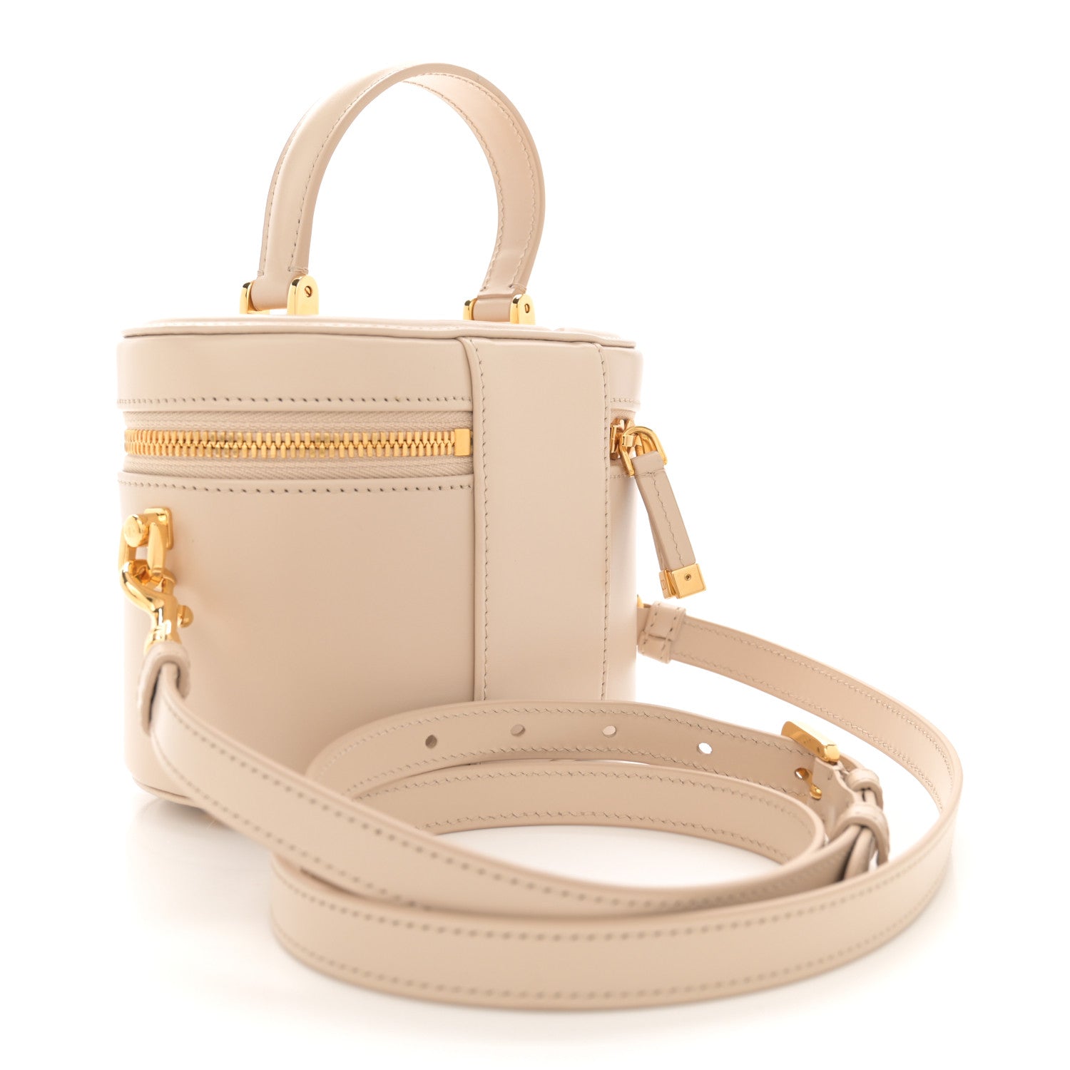 Calfskin Signature CD Vanity Case Caramel Beige