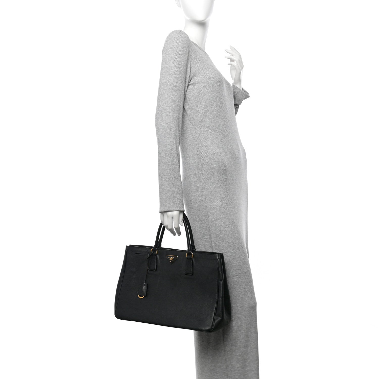 Saffiano Lux Large Tote Black