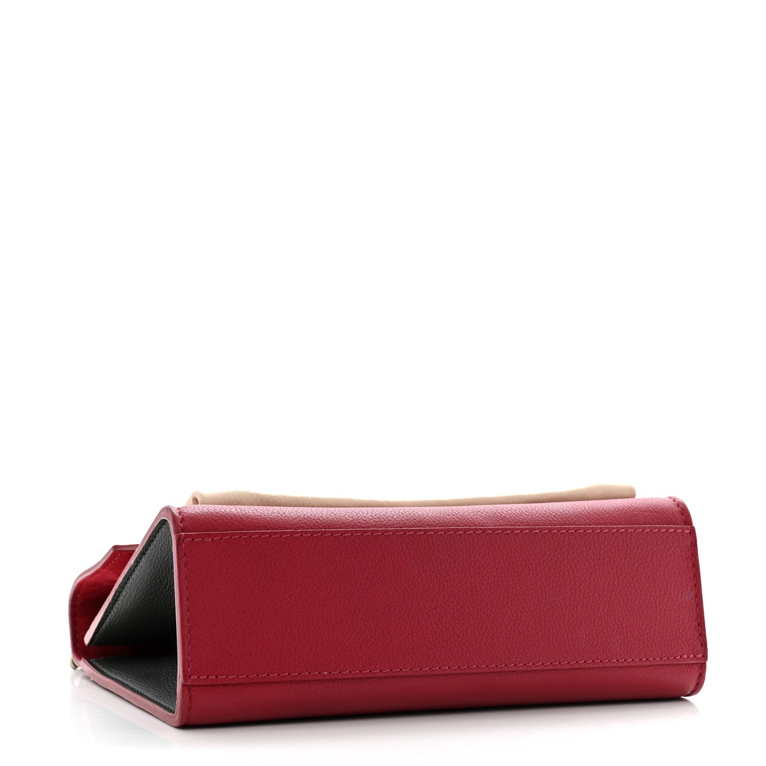 Soft Calfskin Mylockme Chain Bag BB Lie De Vin Etain Creme