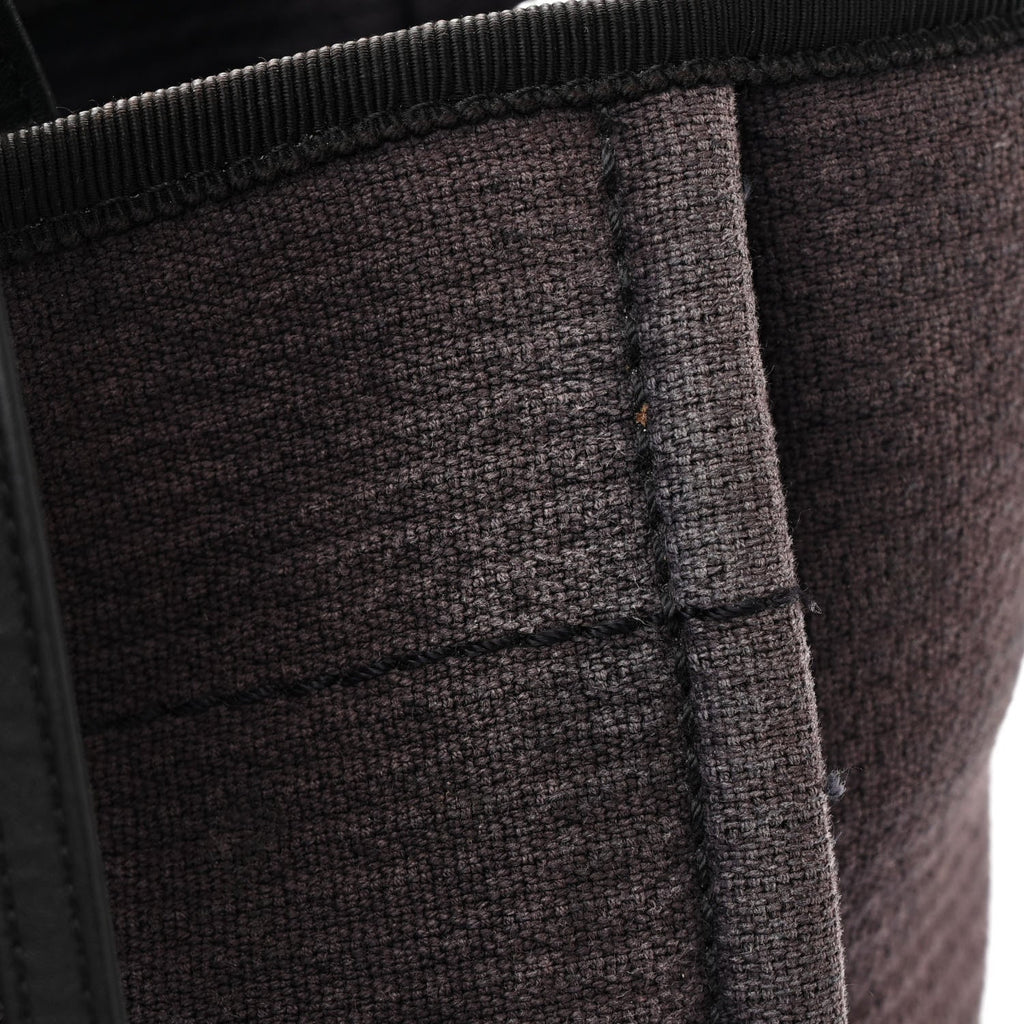Mixed Fibers Calfskin Small Deauville Tote Black