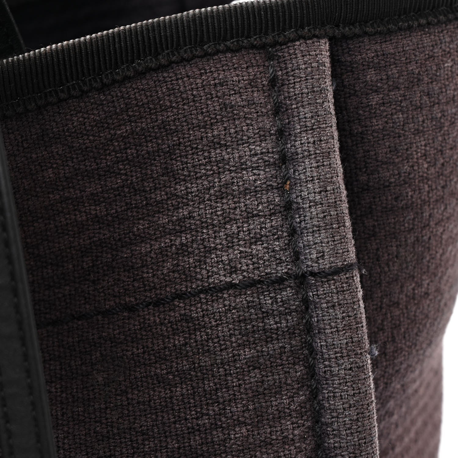 Mixed Fibers Calfskin Small Deauville Tote Black