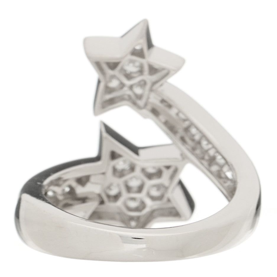 18K White Gold Diamond Comete Geode Ring 49 4.75