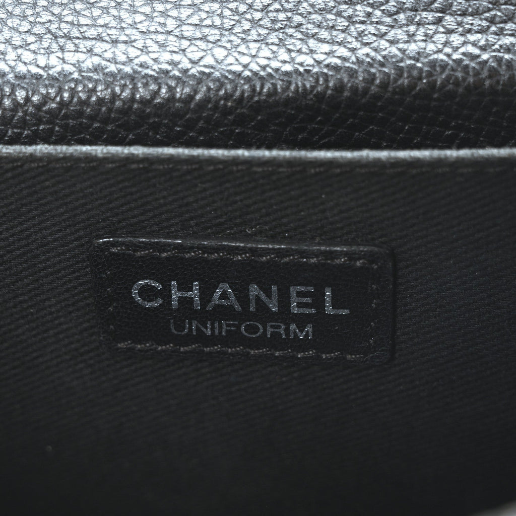 Grained Calfskin Quilted 2.55 Reissue Flap Belt Bag Clutch Black