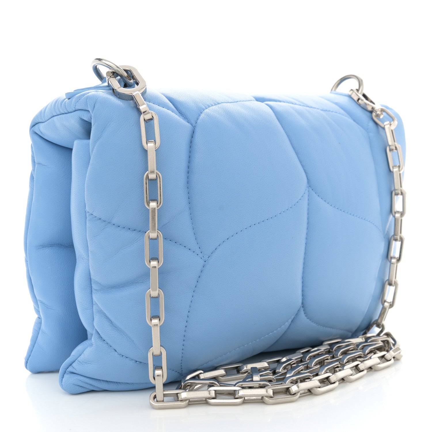 Nappa Pillow Quilted Little Softie Bag Cornflower Blue