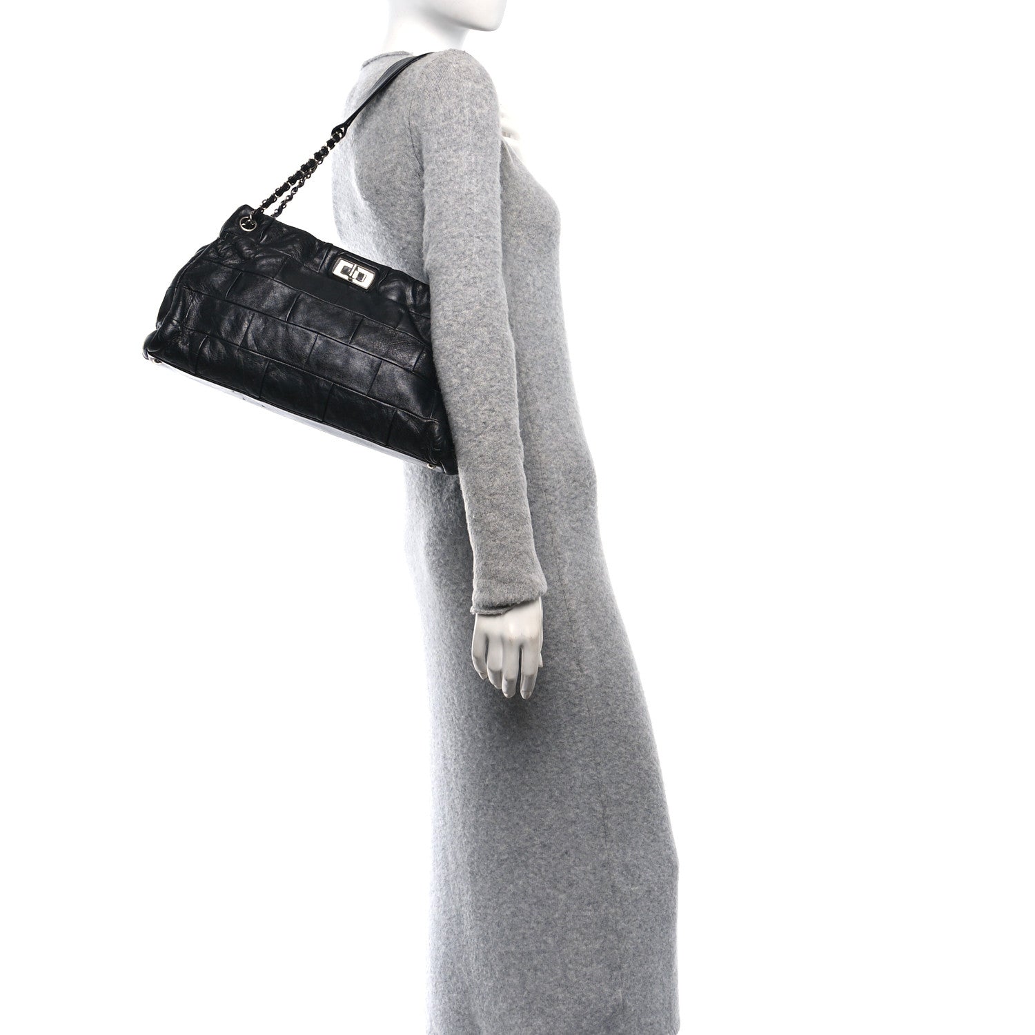 Lambskin Igloo Shoulder Bag Black