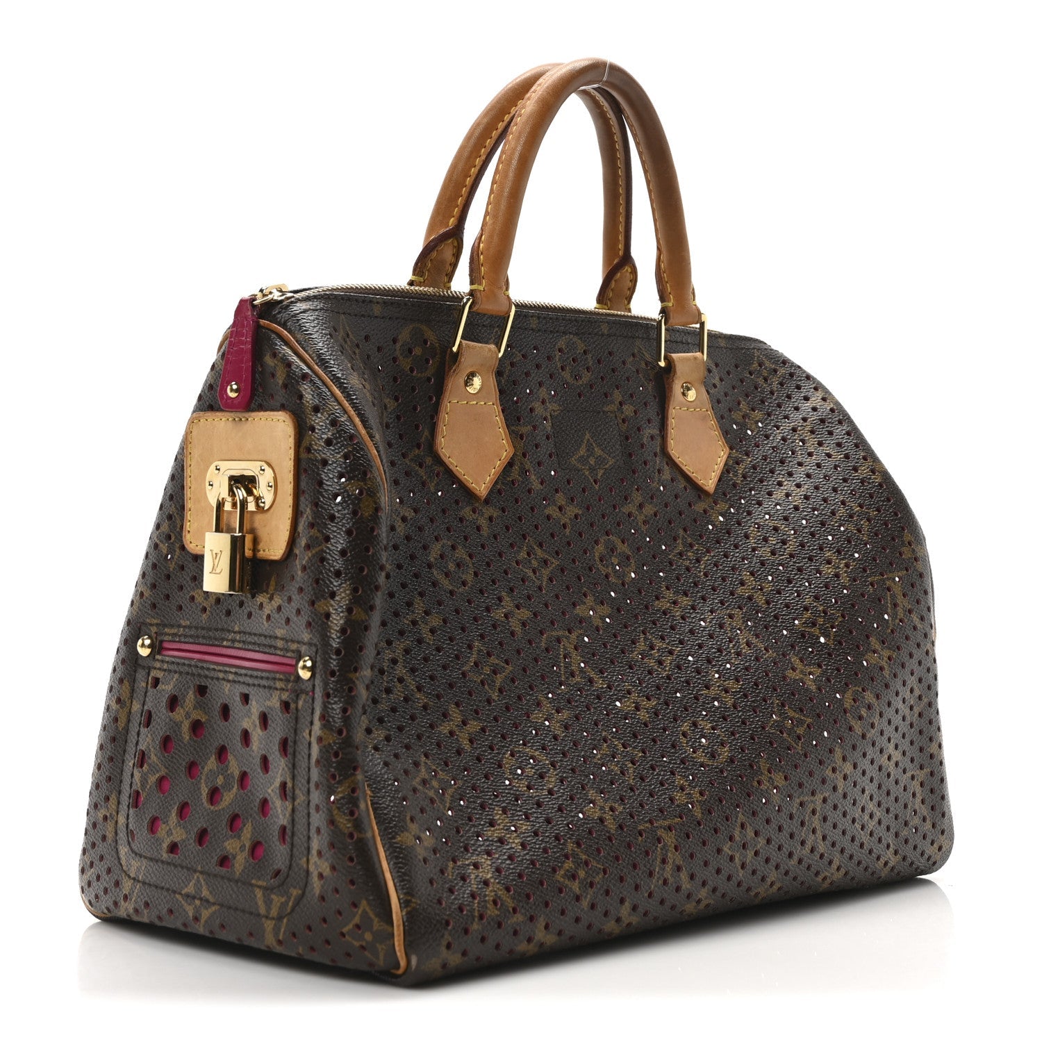 Monogram Perforated Speedy 30 Fuchsia