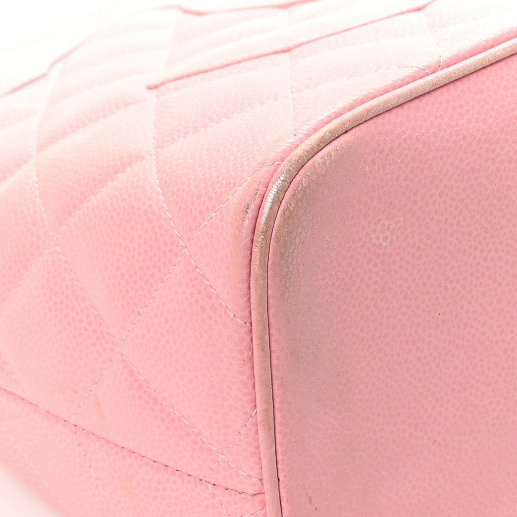 Caviar Quilted Medallion Tote Light Pink