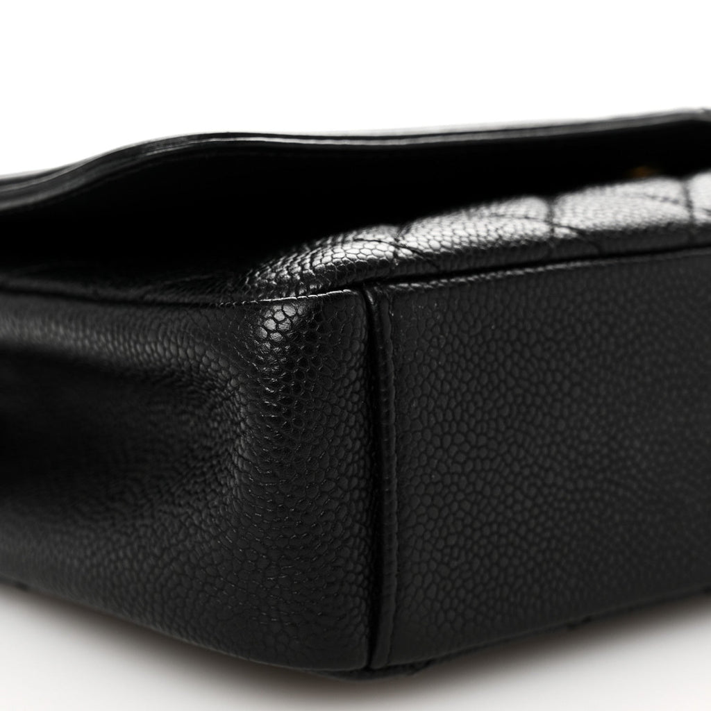 Caviar Quilted Medium CC Filigree Flap Black