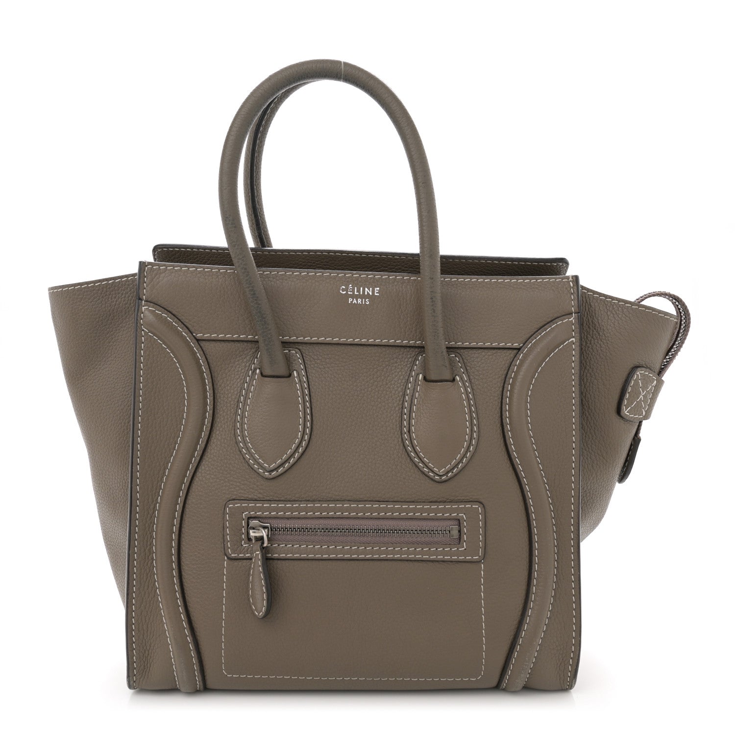 Drummed Calfskin Micro Luggage Souris