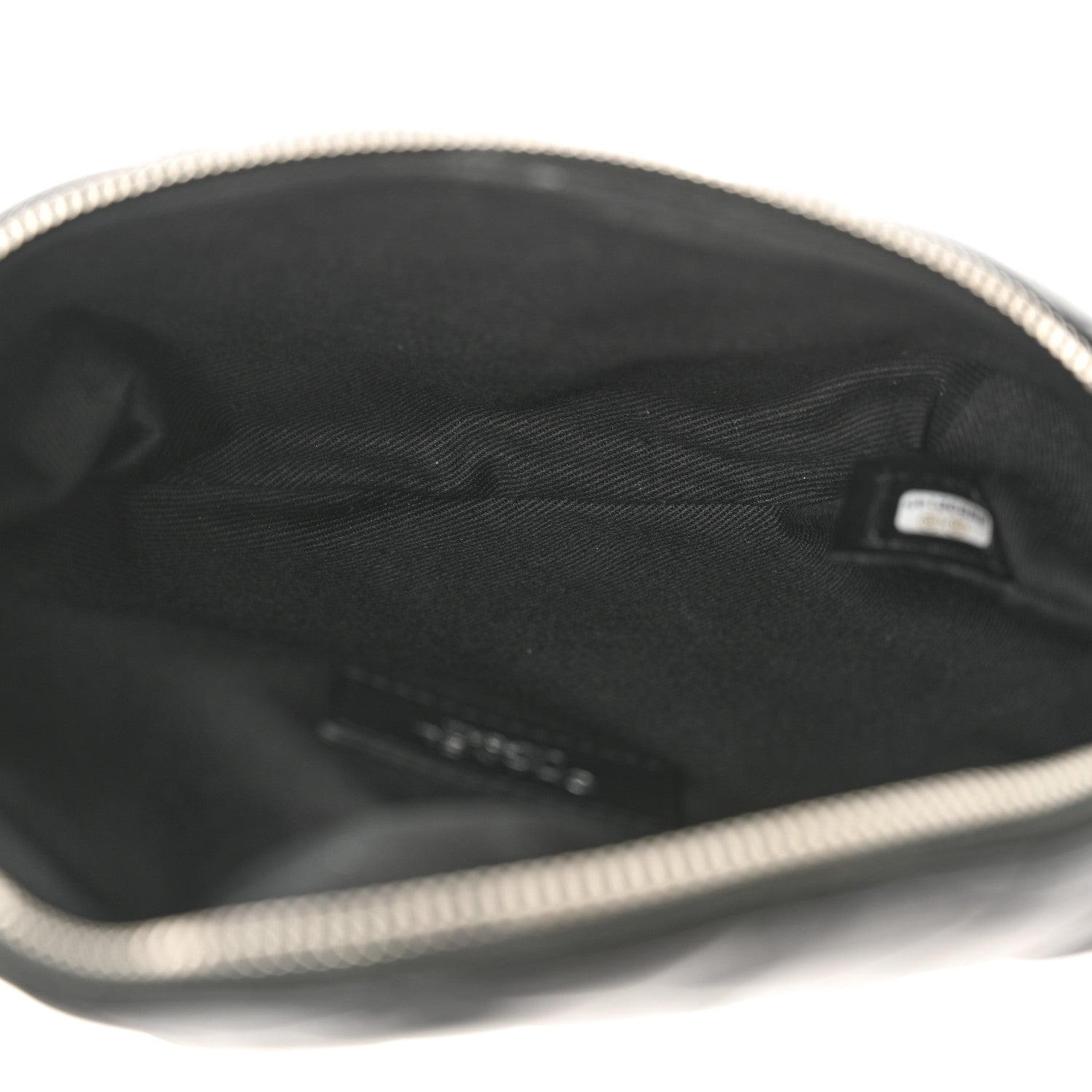 Calfskin Quilted Waist Belt Bag Black