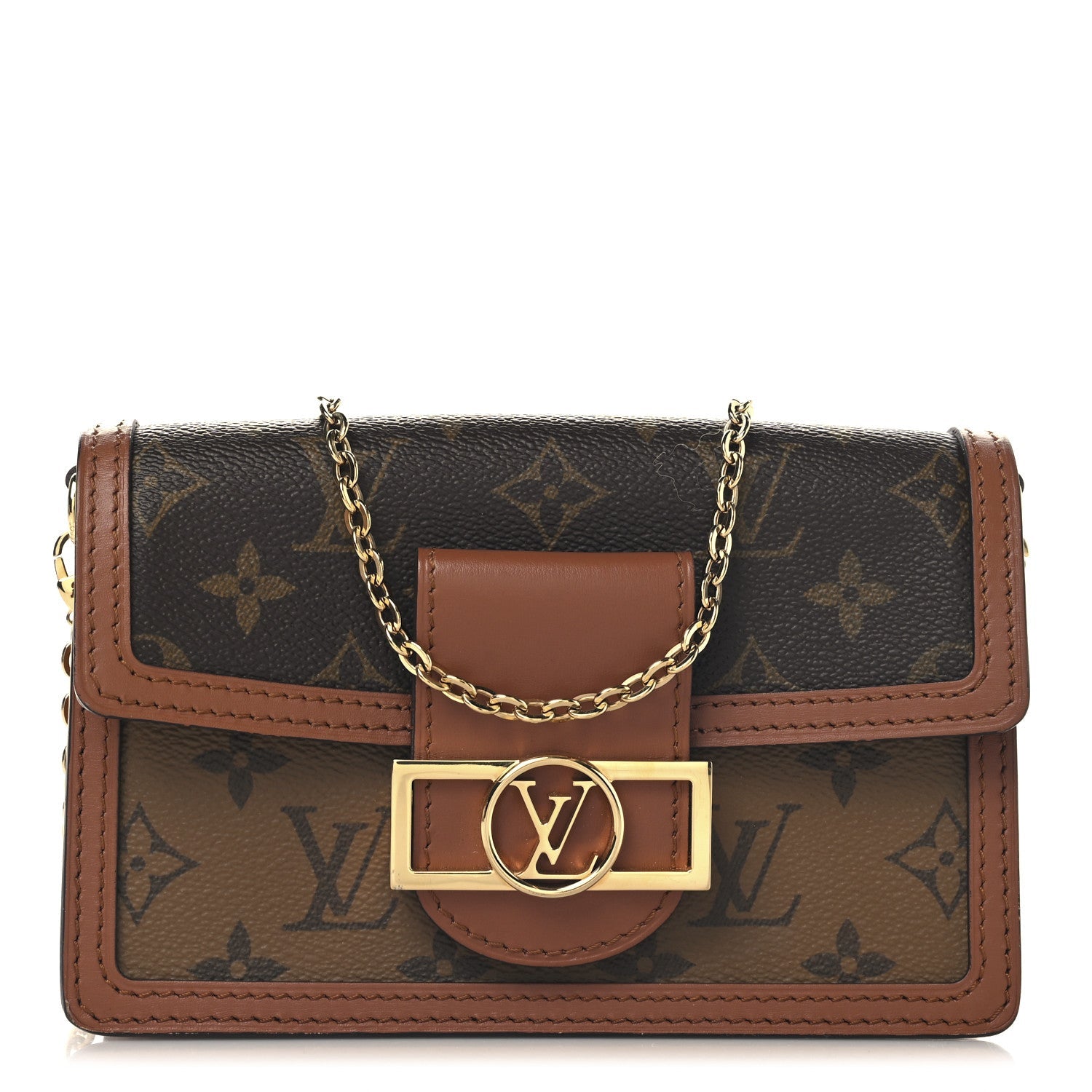 Reverse Monogram Dauphine Chain Wallet
