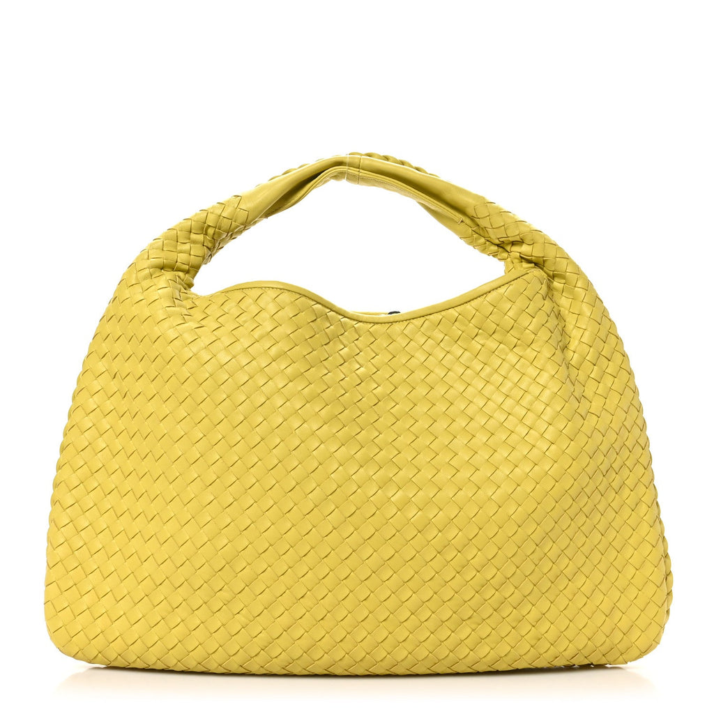 Nappa Intrecciato Large Veneta Hobo Buttercup