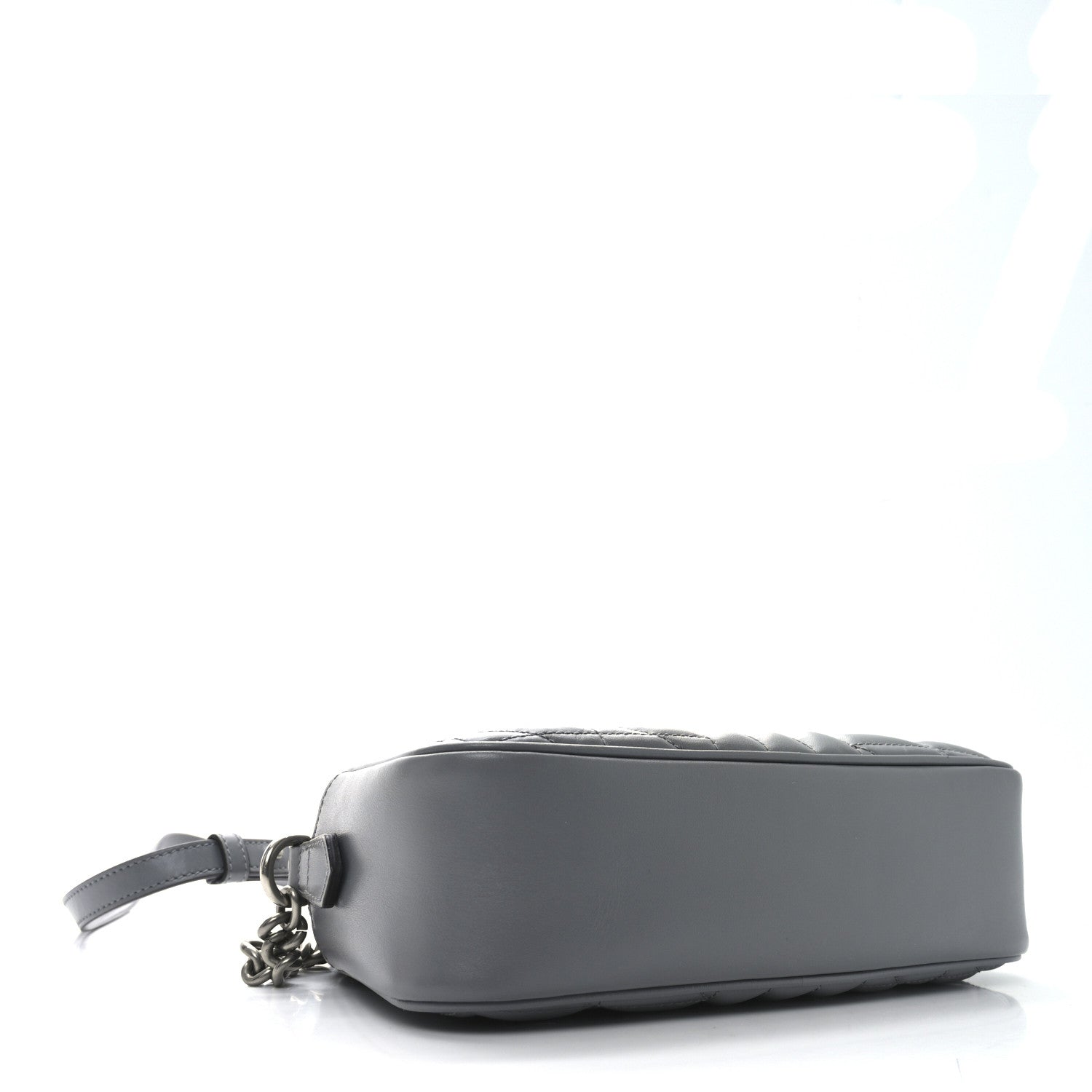 Calfskin Matelasse Aria Small GG Marmont Chain Shoulder Bag Deep Grey