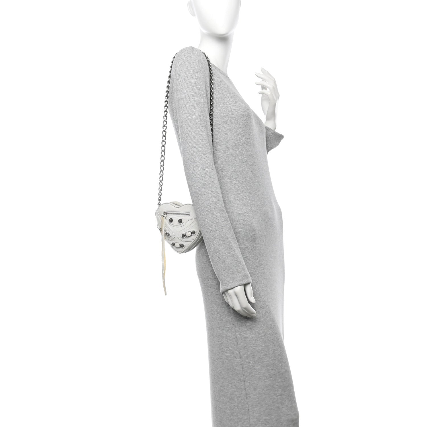 Agneau Arena Mini Le Cagole Heart Bag Optic White