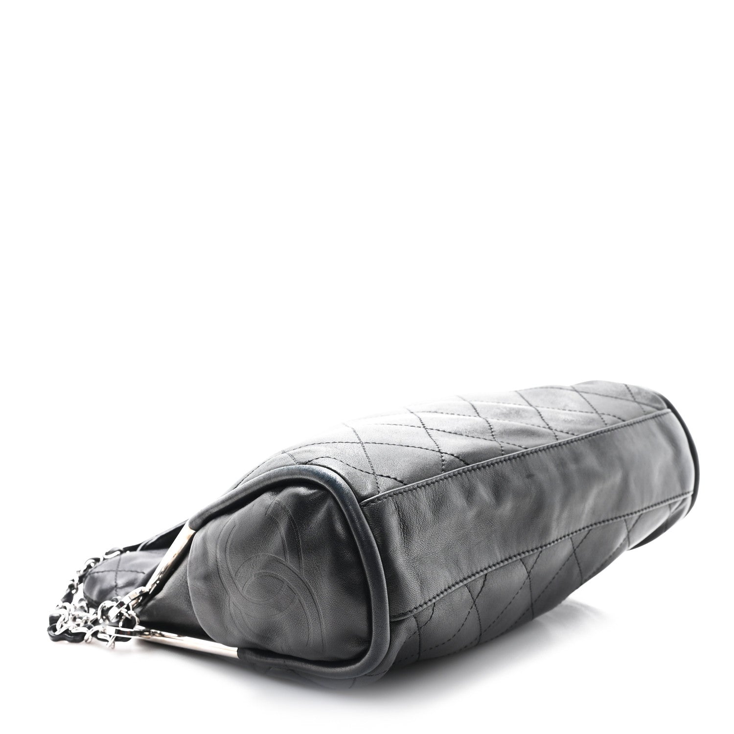 Lambskin Stitched Medium Ultimate Soft Tote Black