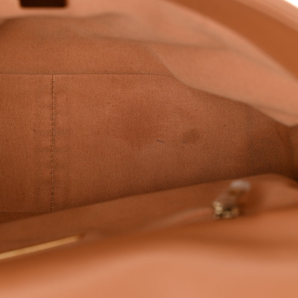 Lambskin Quilted Large Chanel 19 Flap Brown