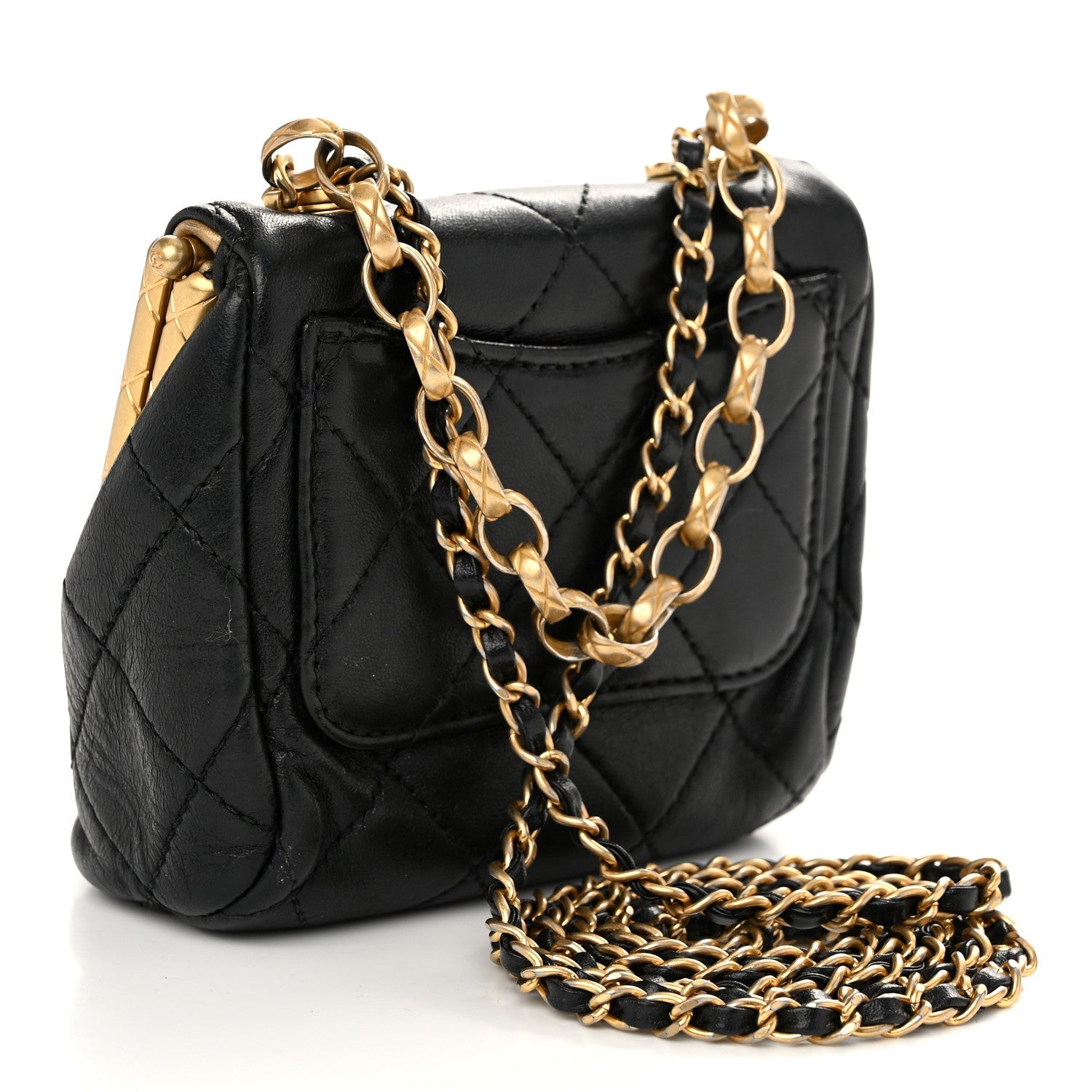 Lambskin Quilted Micro My Crush Bag Black