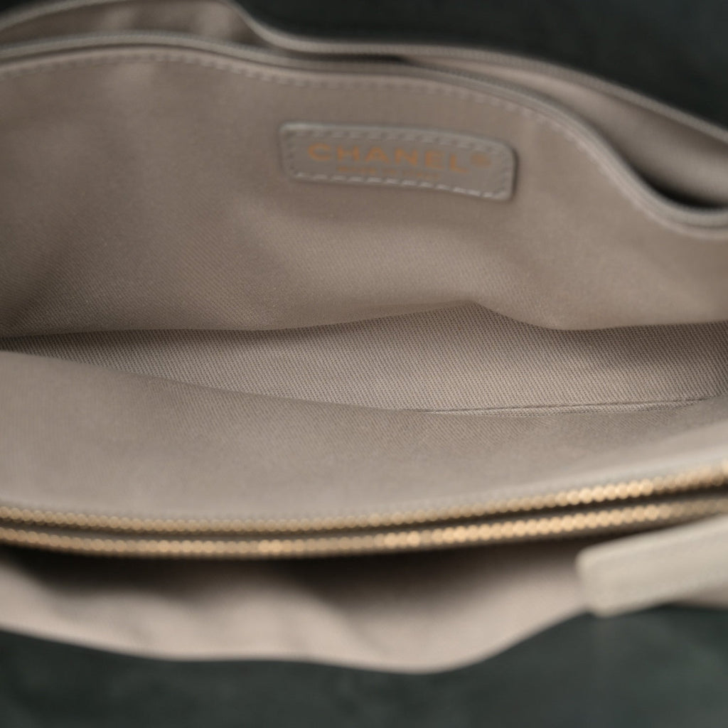 Iridescent Calfskin Quilted In & Out Camera Case Black
