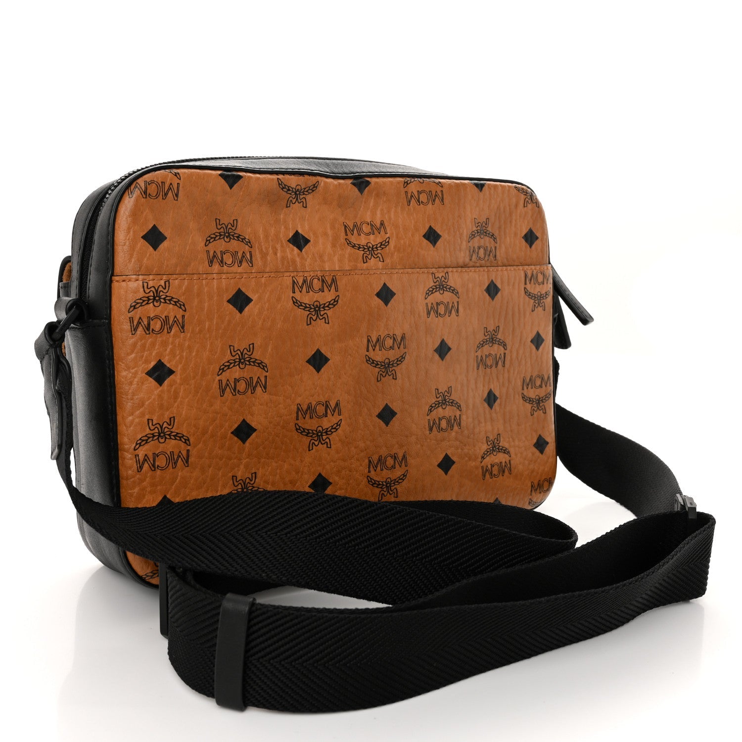 Visetos Monogram Medium Aren Crossbody Cognac
