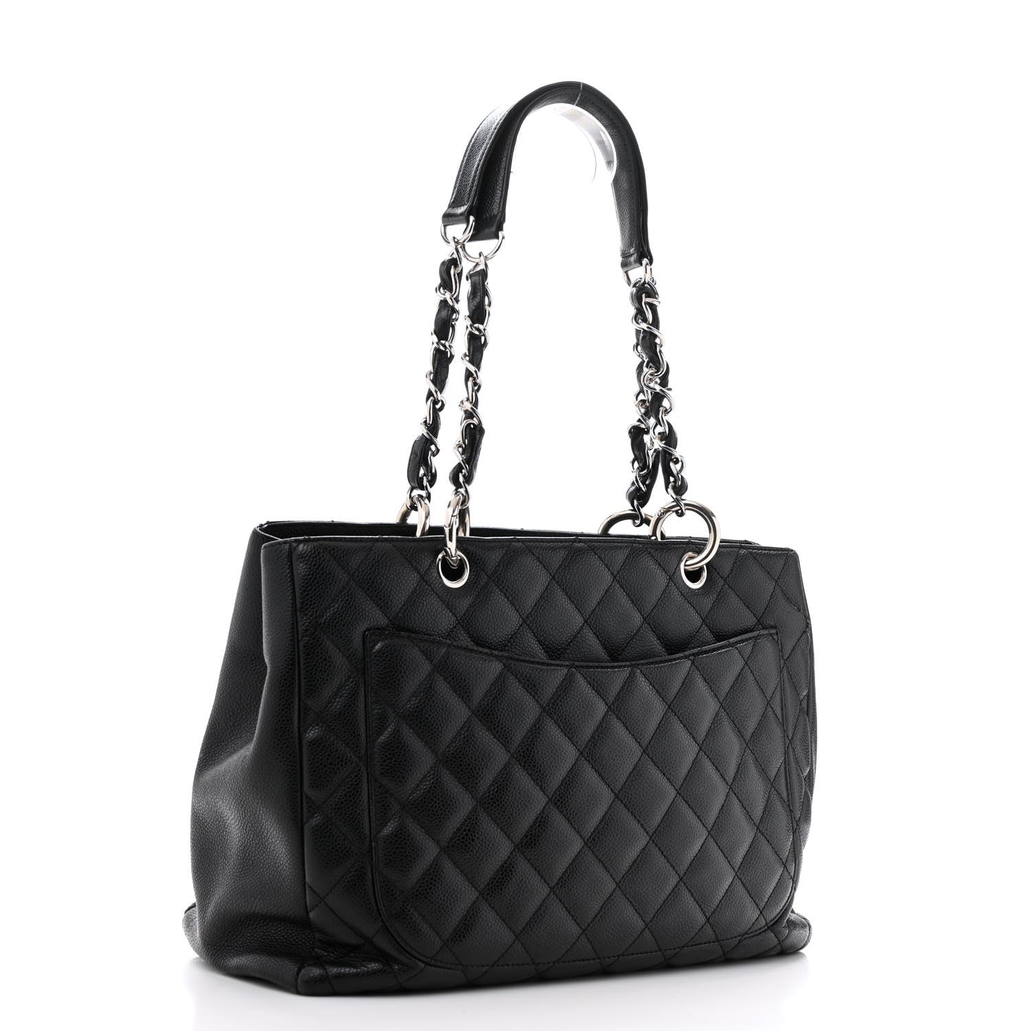 Caviar Quilted Grand Shopping Tote GST Black