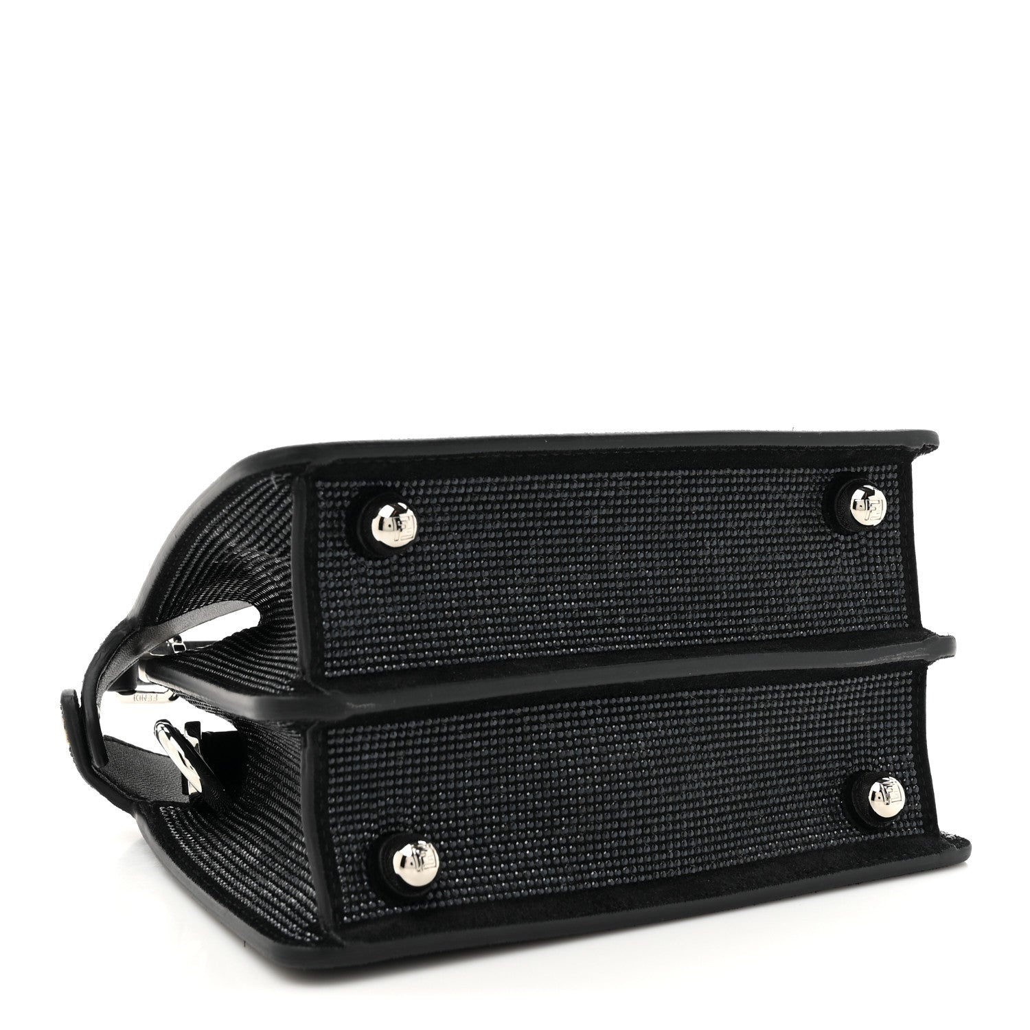 Crystal Shiny Nappa FF Petite Peekaboo I SEE U Satchel Black