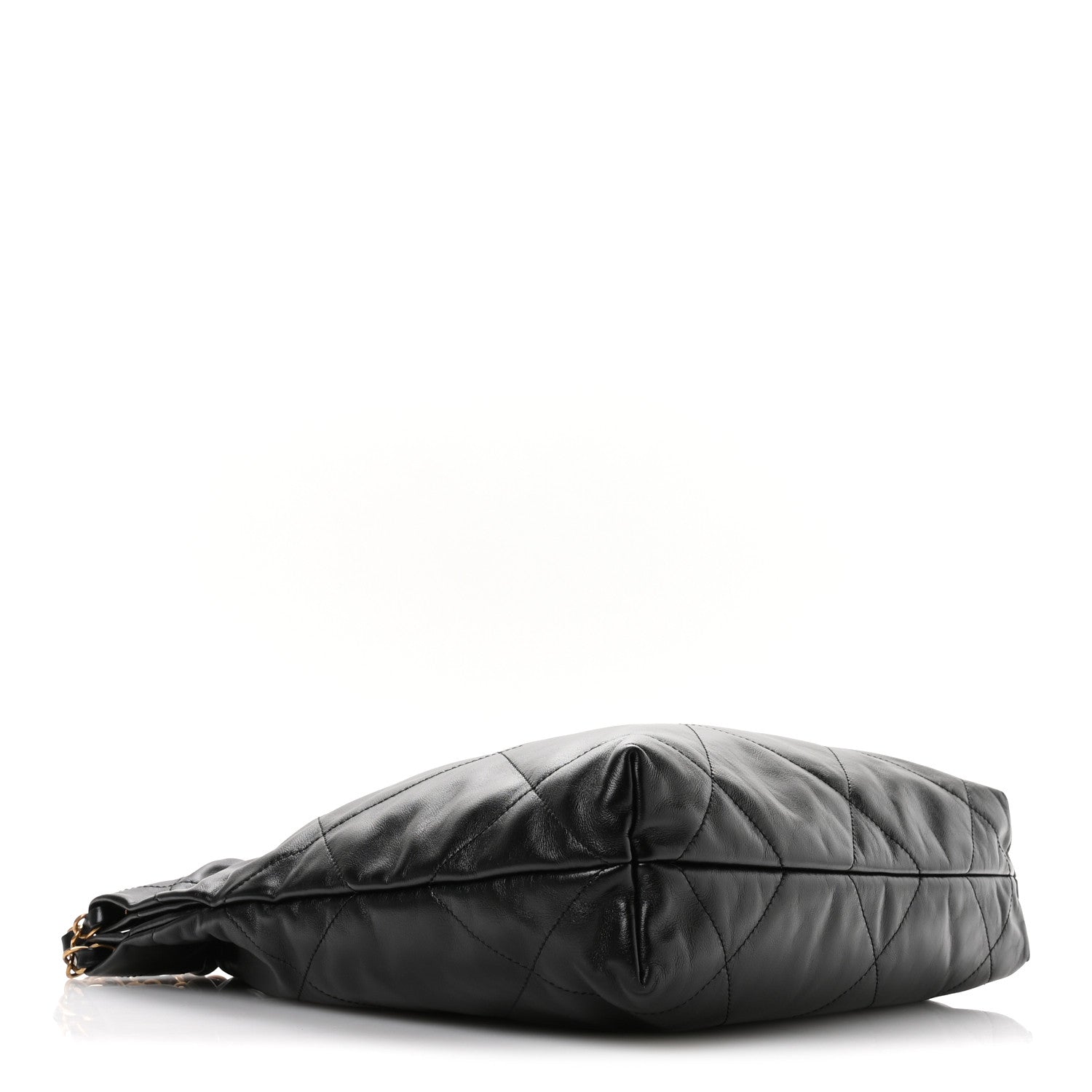 Shiny Calfskin Quilted Small Chanel 22 Black