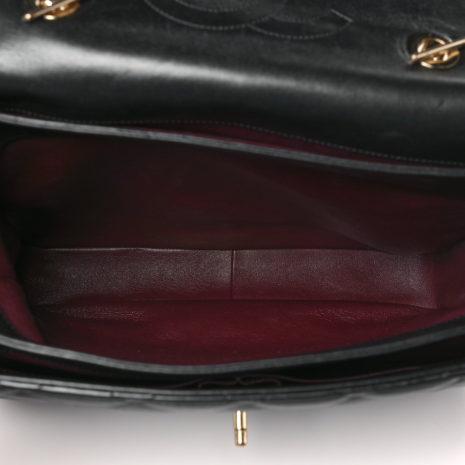 Lambskin Quilted Large Trendy CC Dual Handle Flap Bag Black