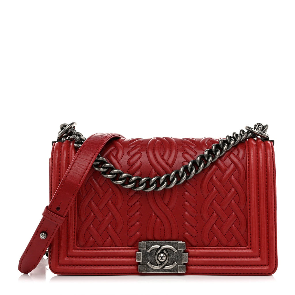 Lambskin Medium Celtic Boy Flap Red
