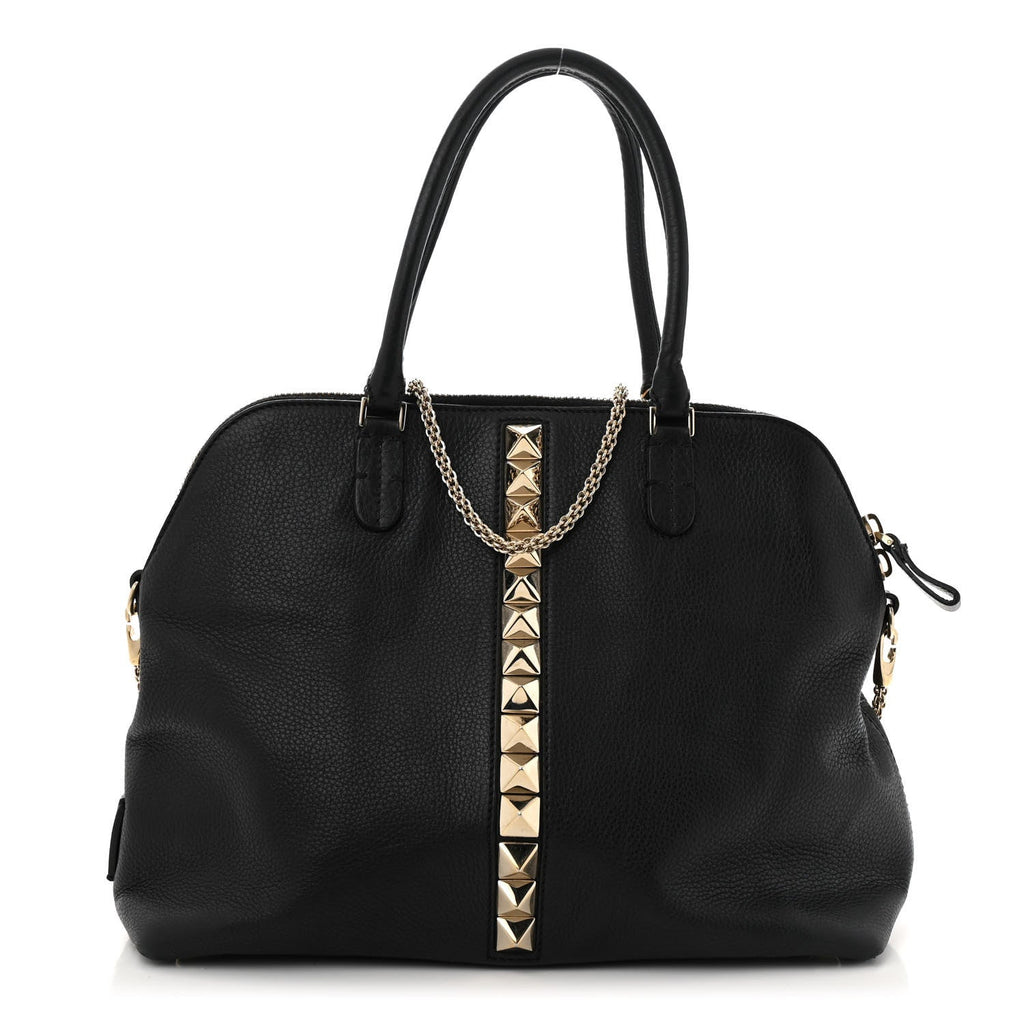 Grained Calfskin Va Va Voom Shoulder Bag Black