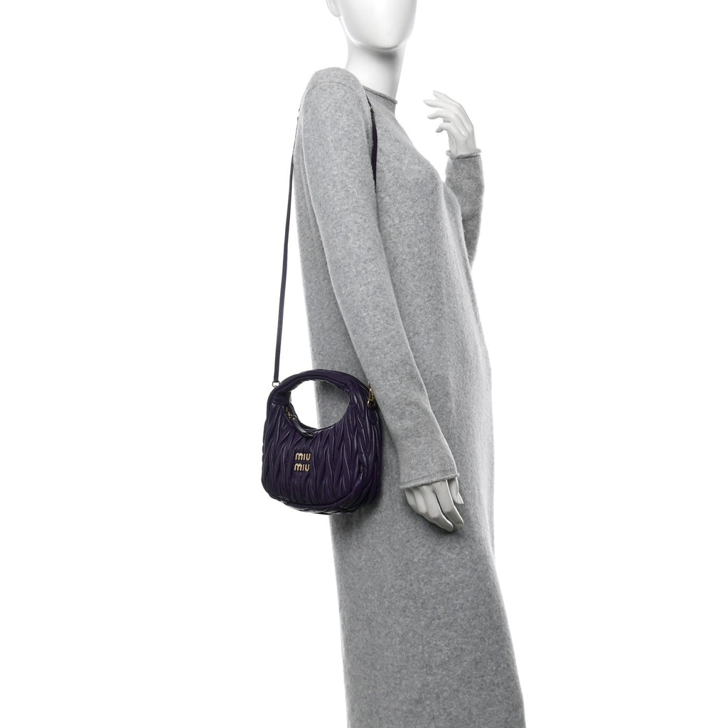 Nappa Matelasse Small Wander Hobo Viola