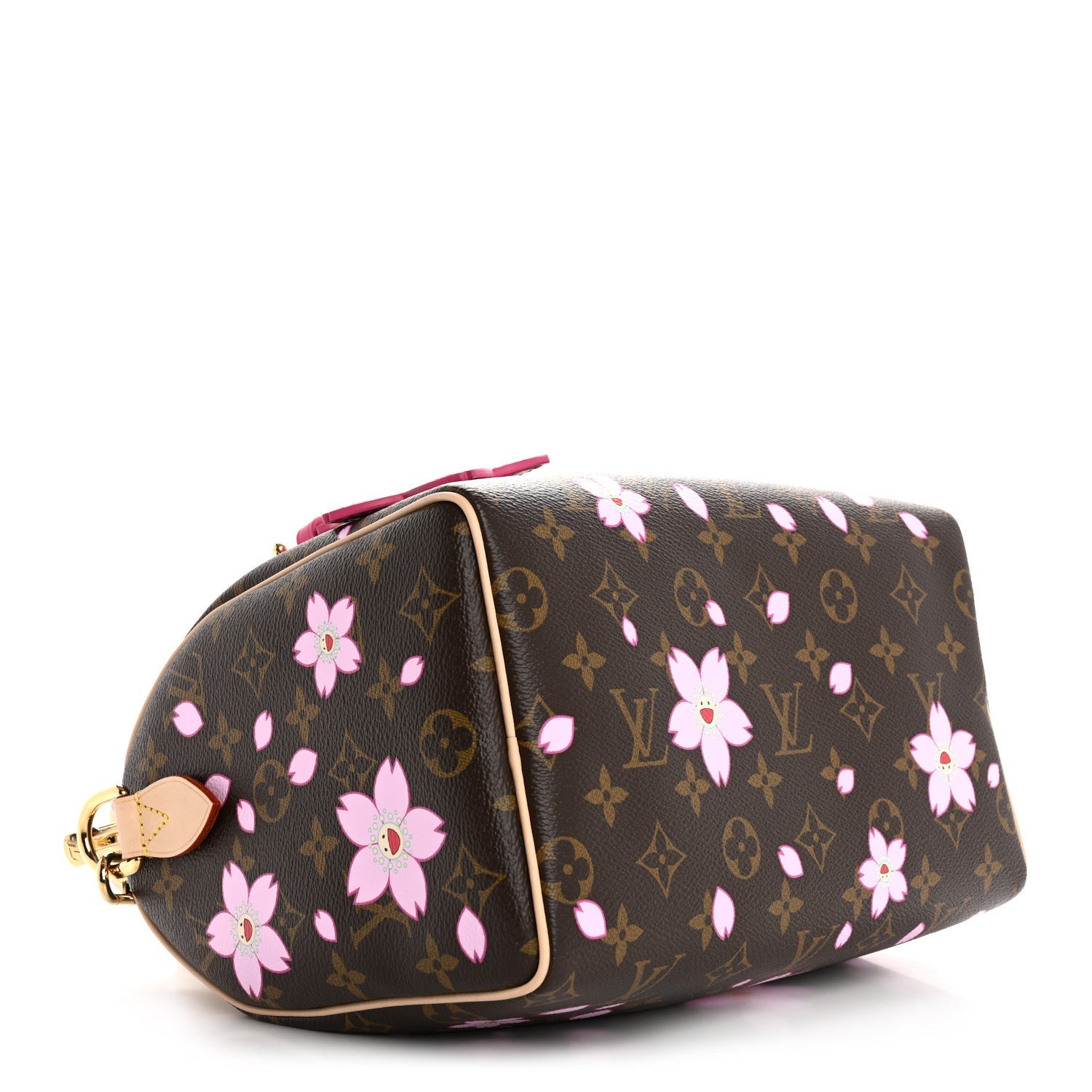 LV X TM Monogram Cherry Blossom Speedy Bandouliere 25 Sakura Brown