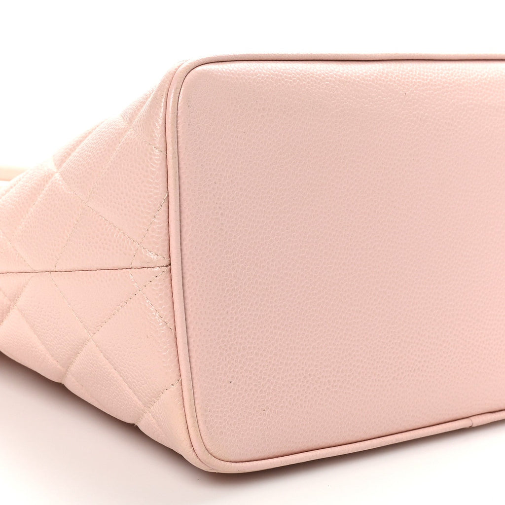 Caviar Quilted Medallion Tote Light Pink