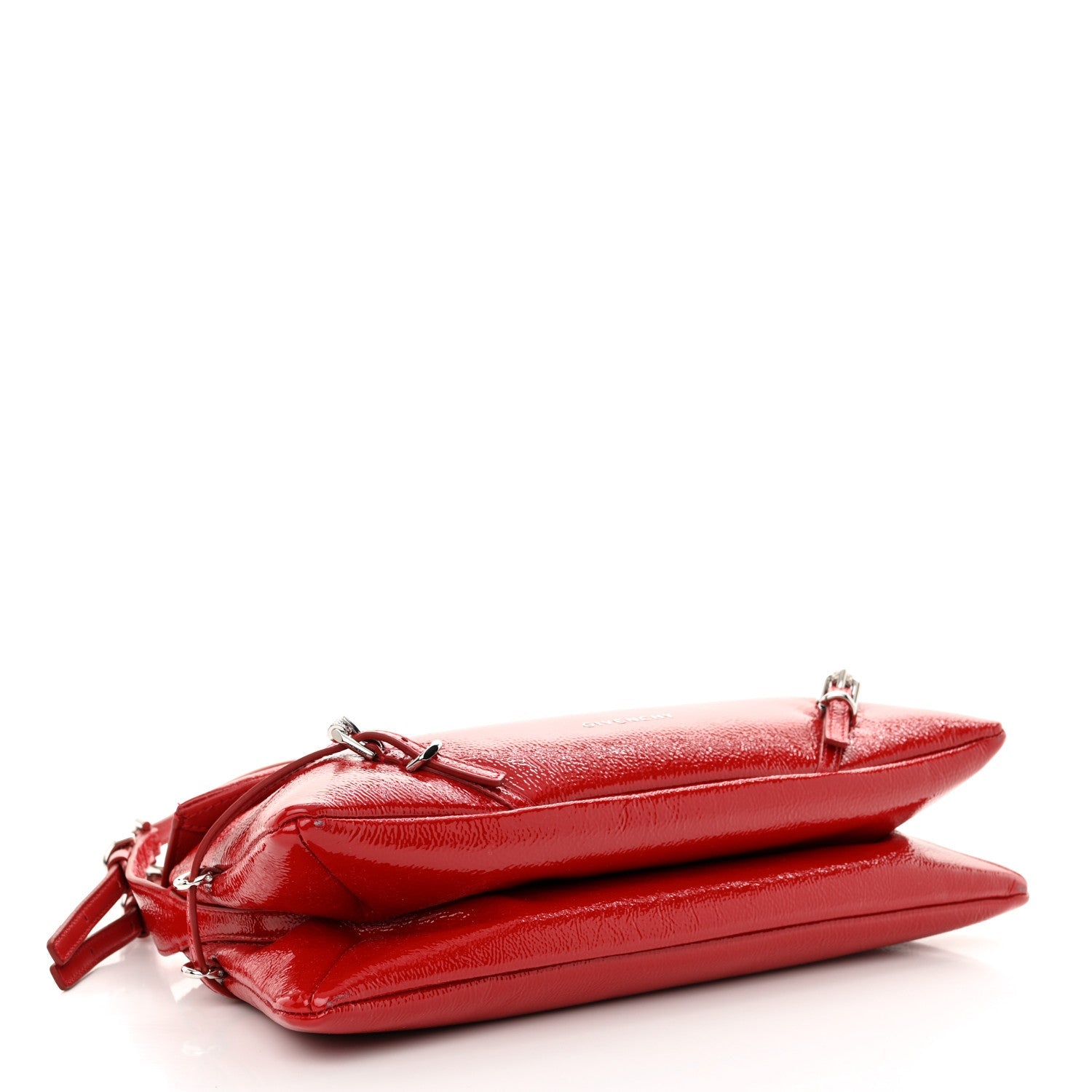 Patent Calfskin Small P'tit Voyou Shoulder Bag Vermillon