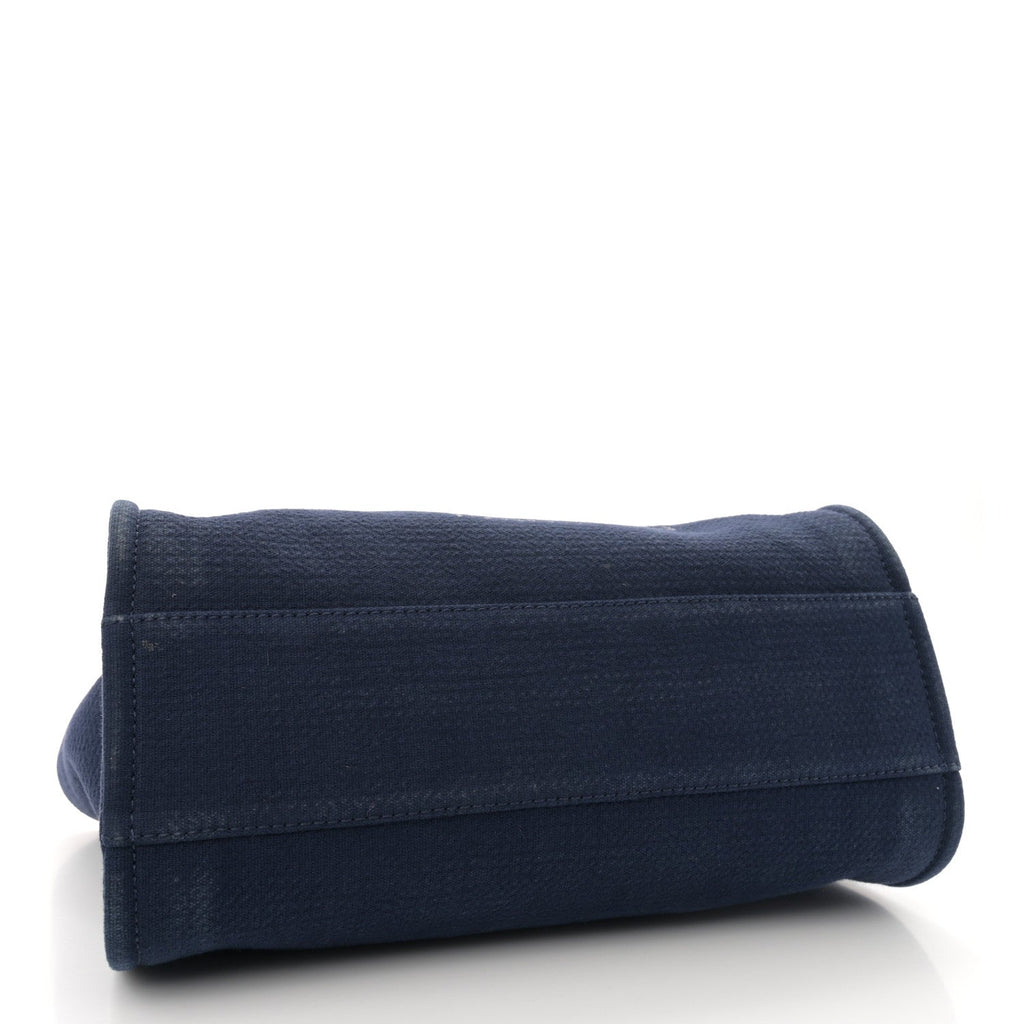 Mixed Fibers Small Deauville Tote Navy Blue
