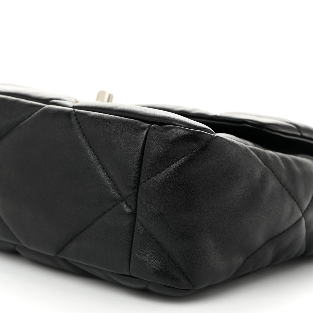 Lambskin Quilted Large Chanel 19 Flap Black