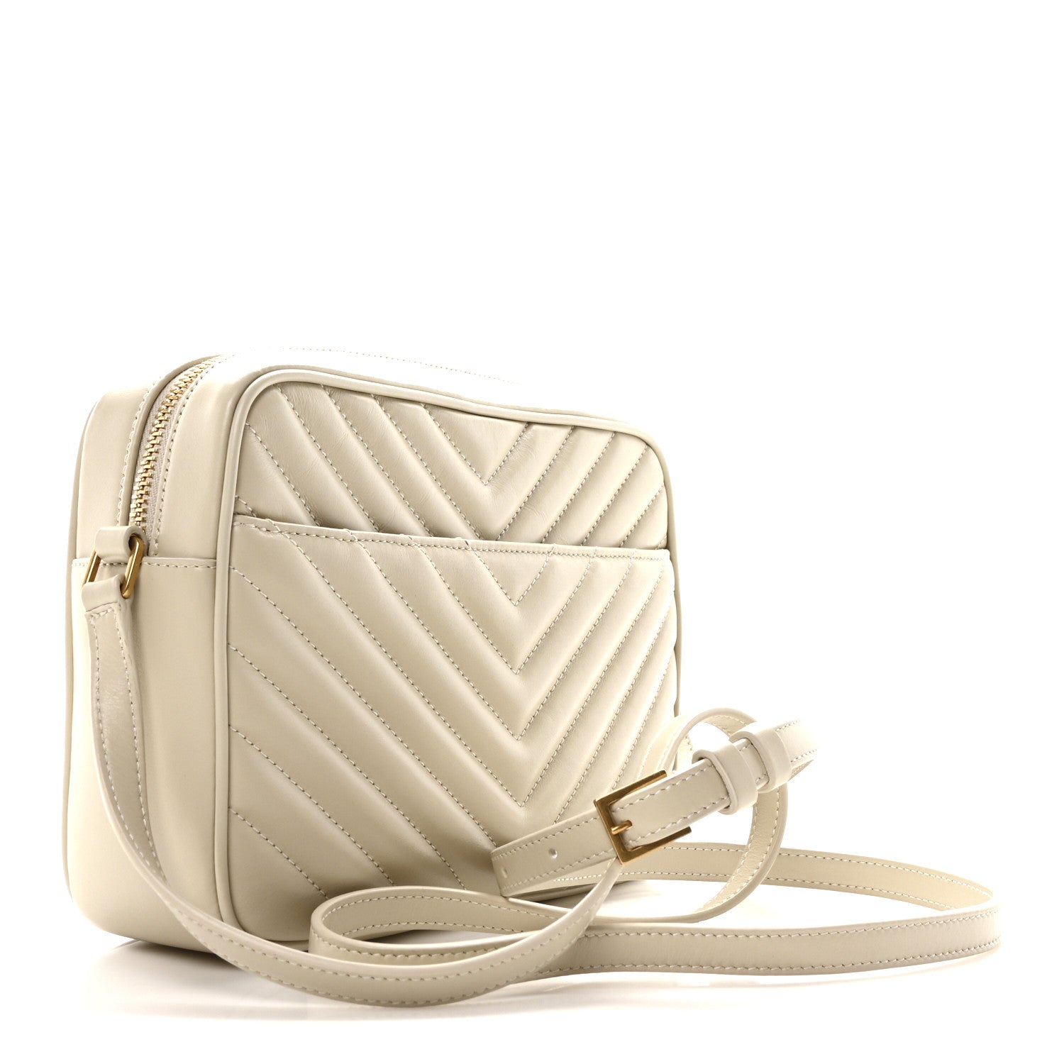 Calfskin Matelasse Monogram Lou Camera Bag Crema Soft