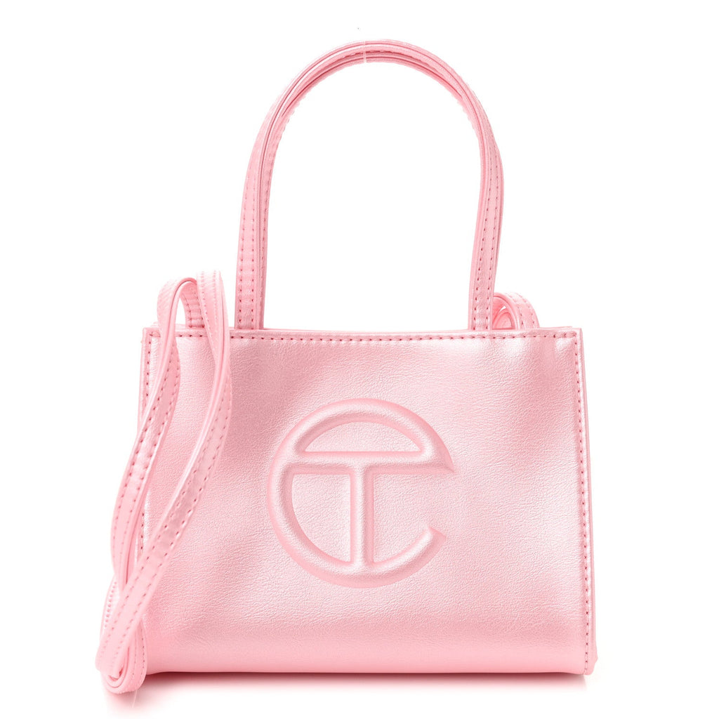 Metallic Vegan Leather Small Shopping Bag Ballerina
