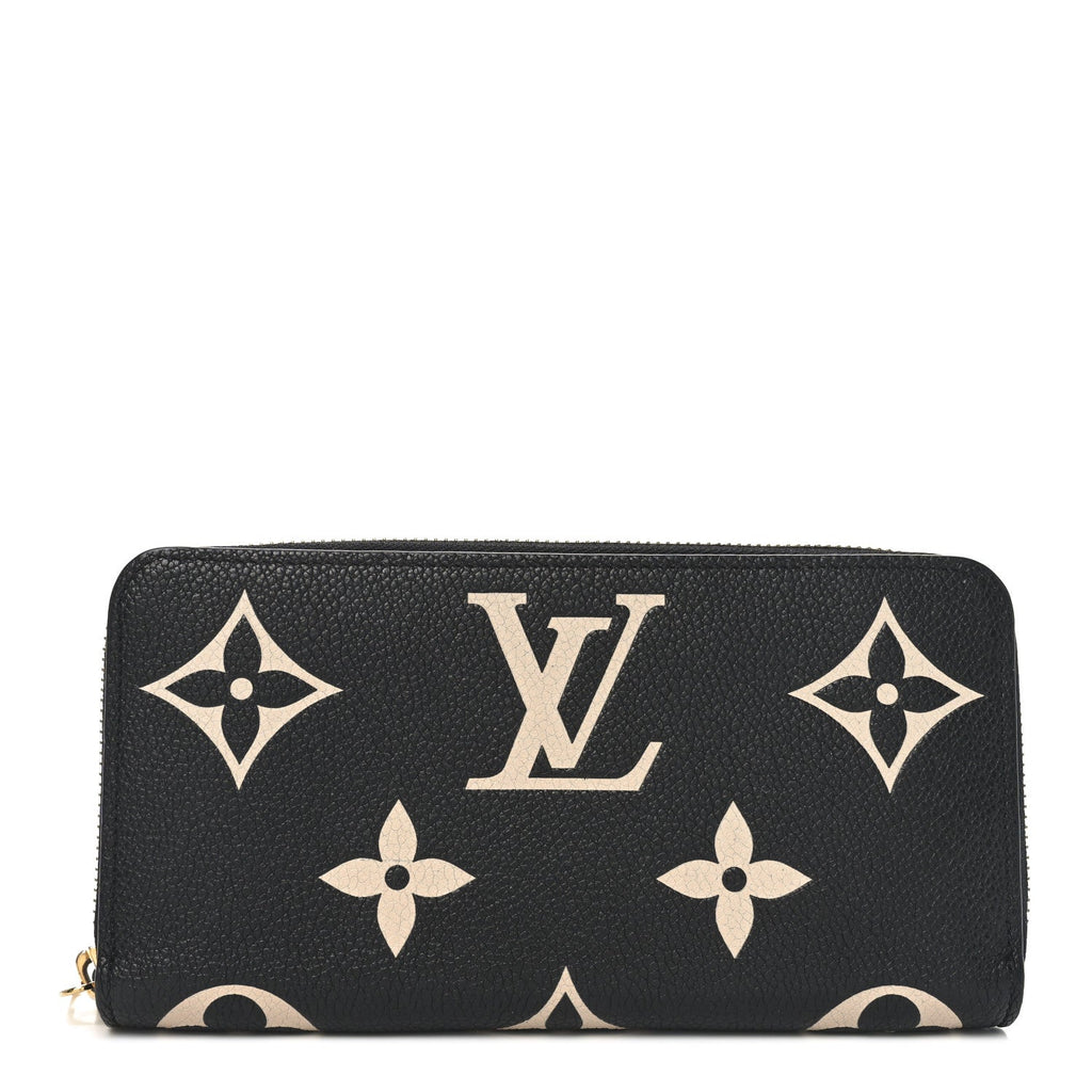 Empreinte Monogram Giant Zippy Wallet Black Beige