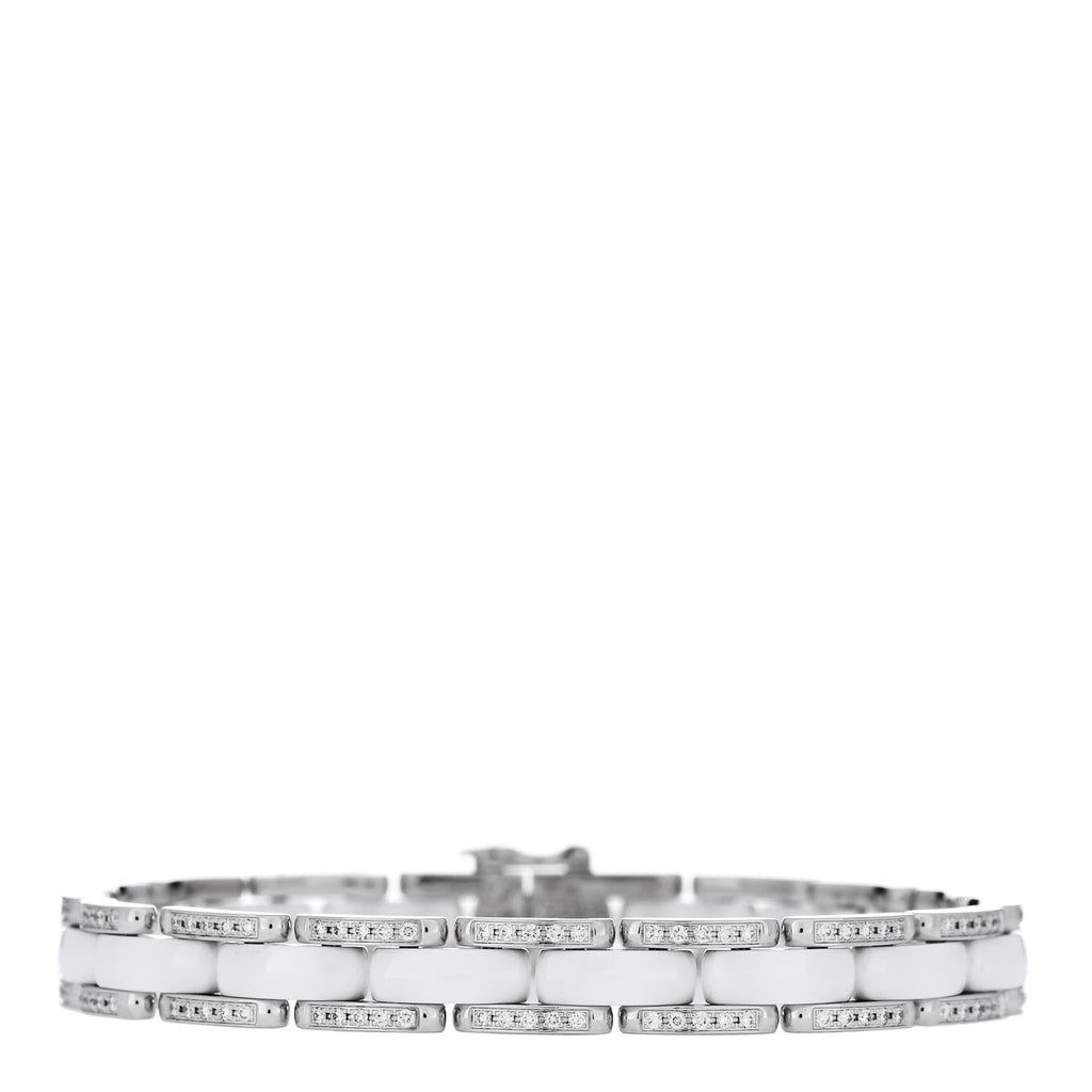 18K White Gold Diamond Ceramic Ultra Bracelet White